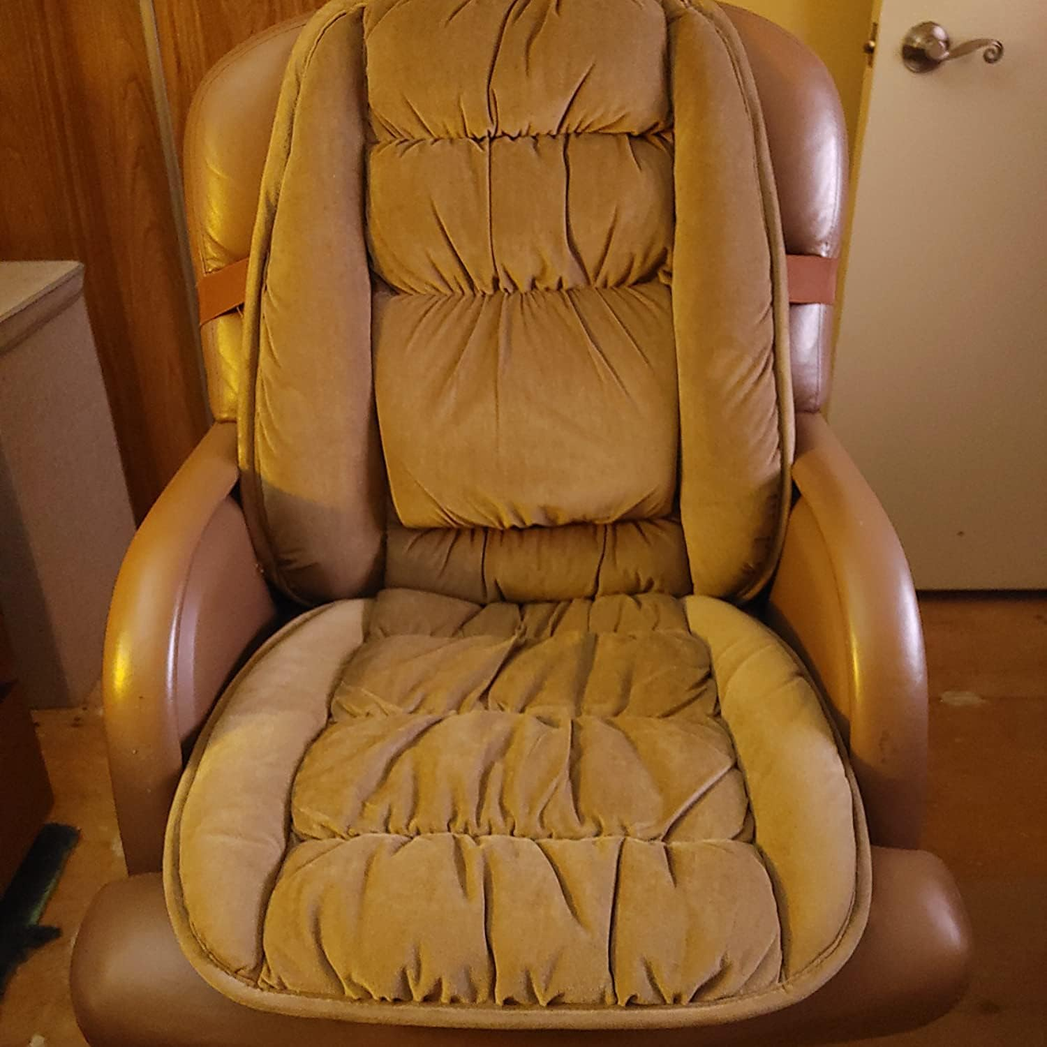 Large Size Orthopedic Chair Lumbar Support Cushion Non-Slip Bottom Coccyx Pads Warm Adjustable Curvature Low Back Pain Relief Lumbar Relax Pillow for Office,Recliners,Sofa and Car image number 5