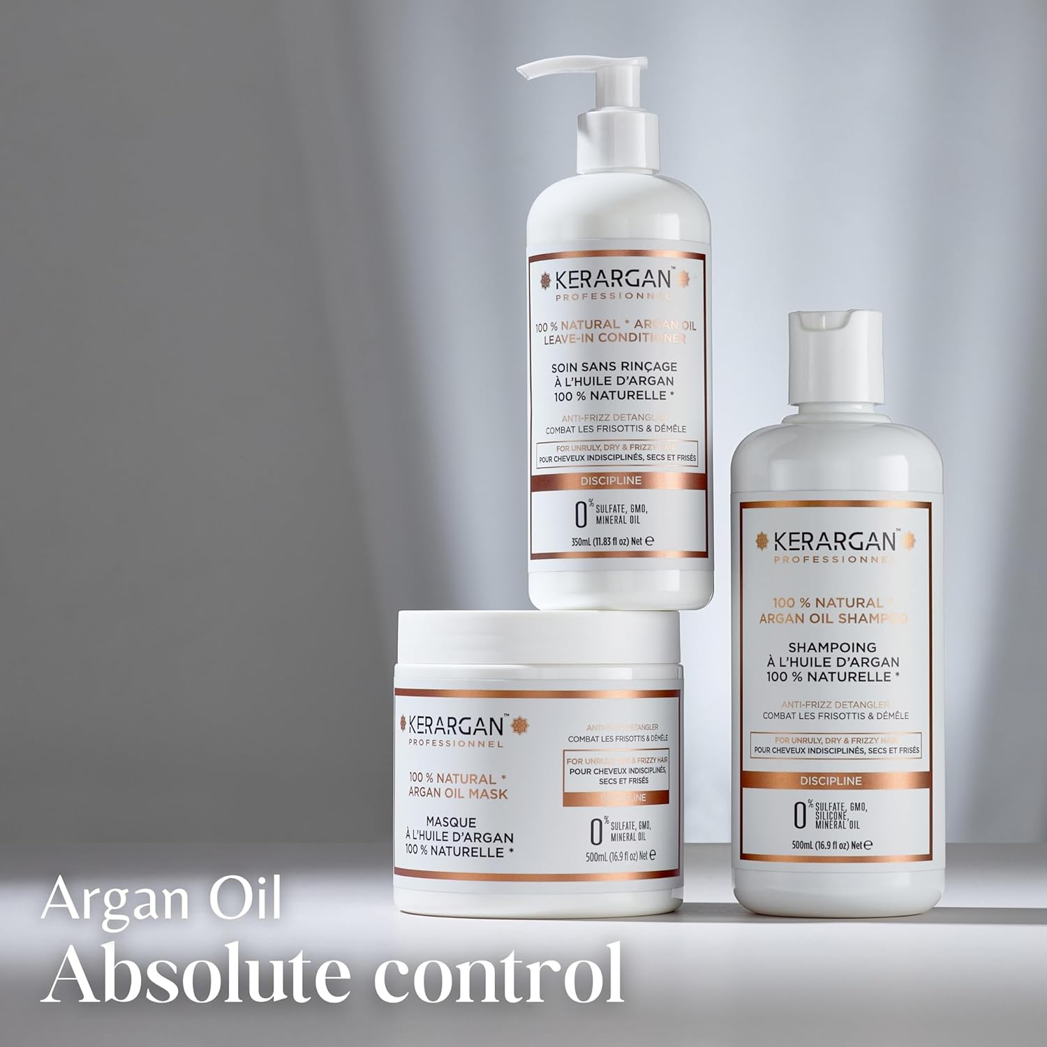 Kerargan - Argan Oil Mask for Intensive Care and Strengthening of Curls - for Curly Hair - Sulphate, Paraben and Silicone Free - 500 Ml image number 6