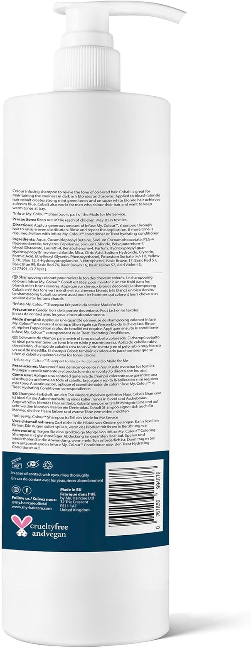 Infuse My Colour Cobalt Shampoo for Unisex 35.2 Oz Shampoo