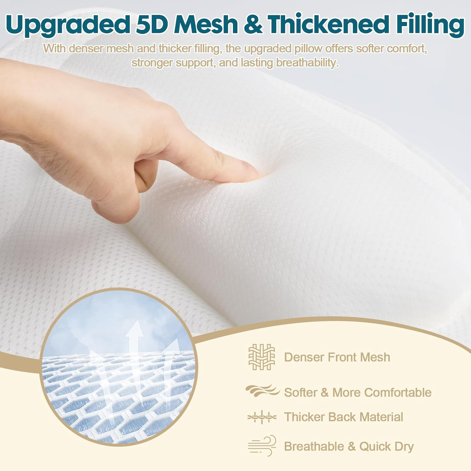 EULAXLAB Luxury Bath Pillow &ndash; 2025 Upgraded Bathtub Pillow for Tub, Ergonomic Spa Pillow for Neck & Back Support, Quick-Dry Mesh, Extra Large with 6 Non - Slip Suction Cups