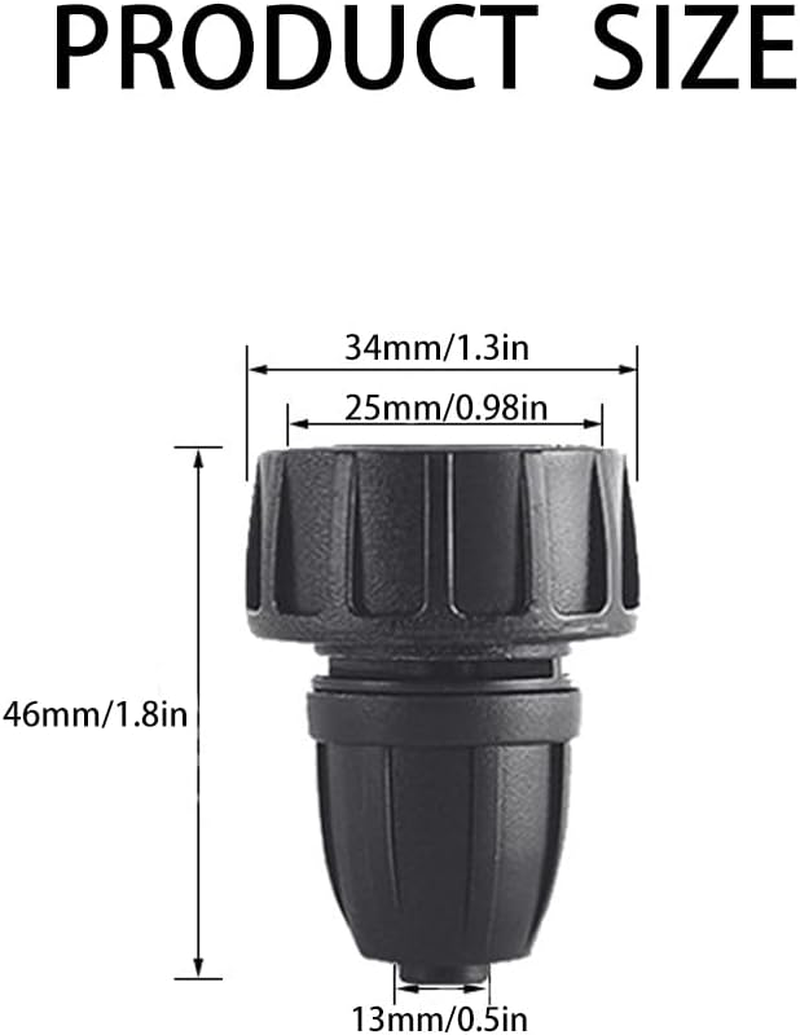 6-Pack Drip Irrigation Kit- 3/4" to 1/2" Adapters, Thread Drip Irrigation Tubing Adapter, Faucet Connector, Auto Watering image number 3