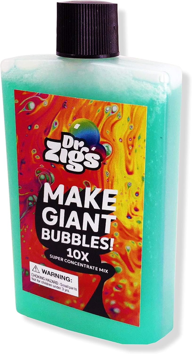 Dr Zigs Eco Giant Bubble Kit- Hand Wand Set - Huge Bubble Making Set, Fun Garden Toys for Kids, Toddlers & Adults, Soap Solution & Booklet Included, Made for Fun Outdoor Party Games image number 5
