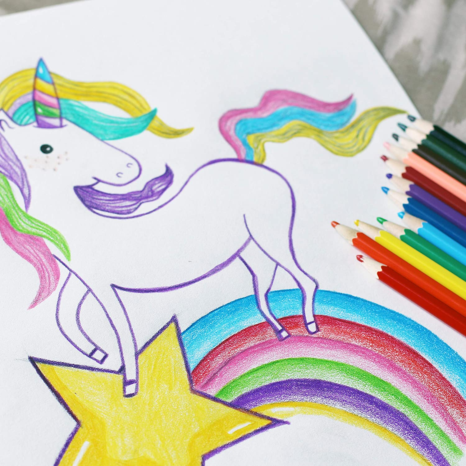 Deli Colored Pencils for Coloring Drawing Sketching, Set of 48 Colors