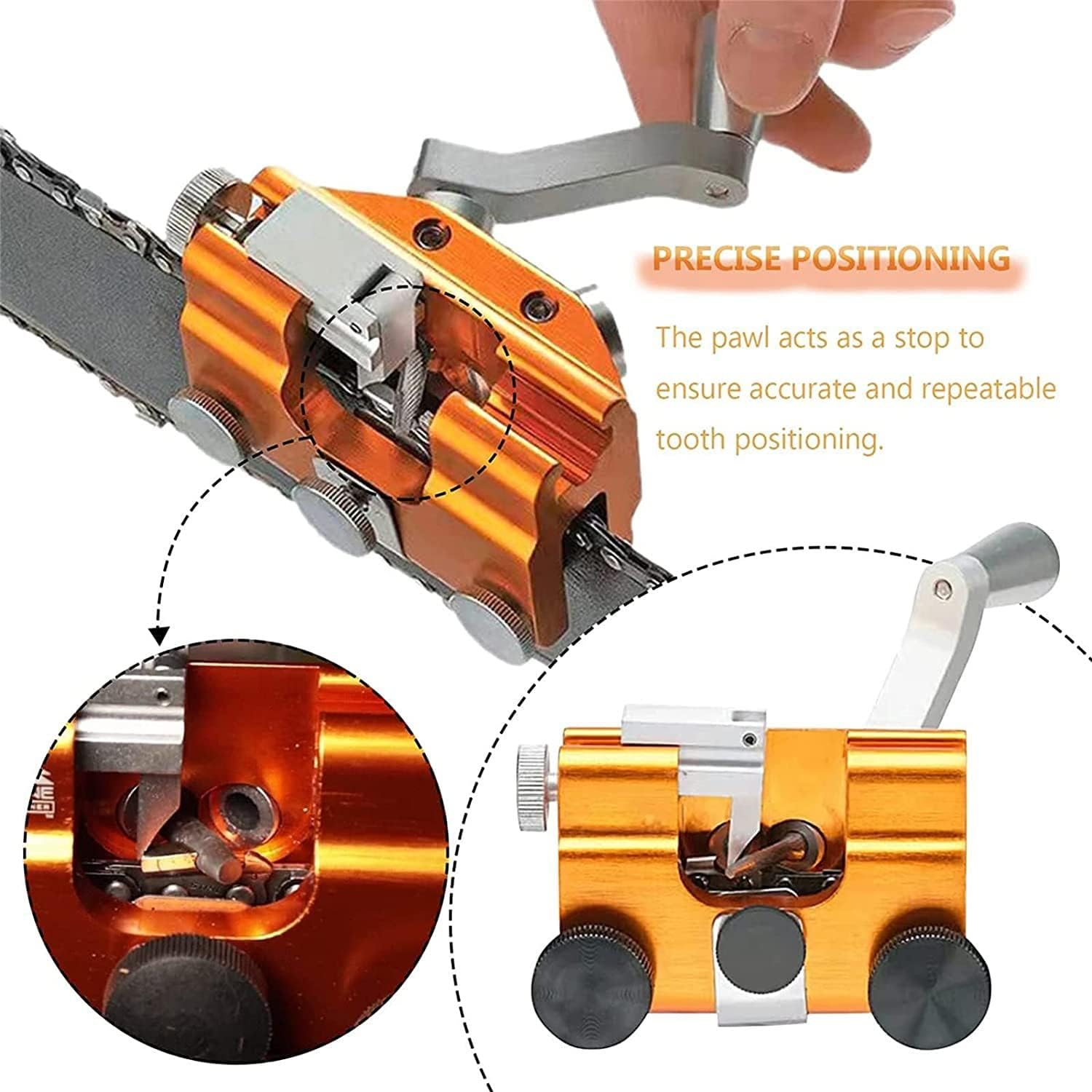 Easy & Portable Chainsaw Sharpener Jigs Sharpening Tool Chain Saws Electric Saws (3 Grinding Heads) - 5 Grinding Heads image number 4