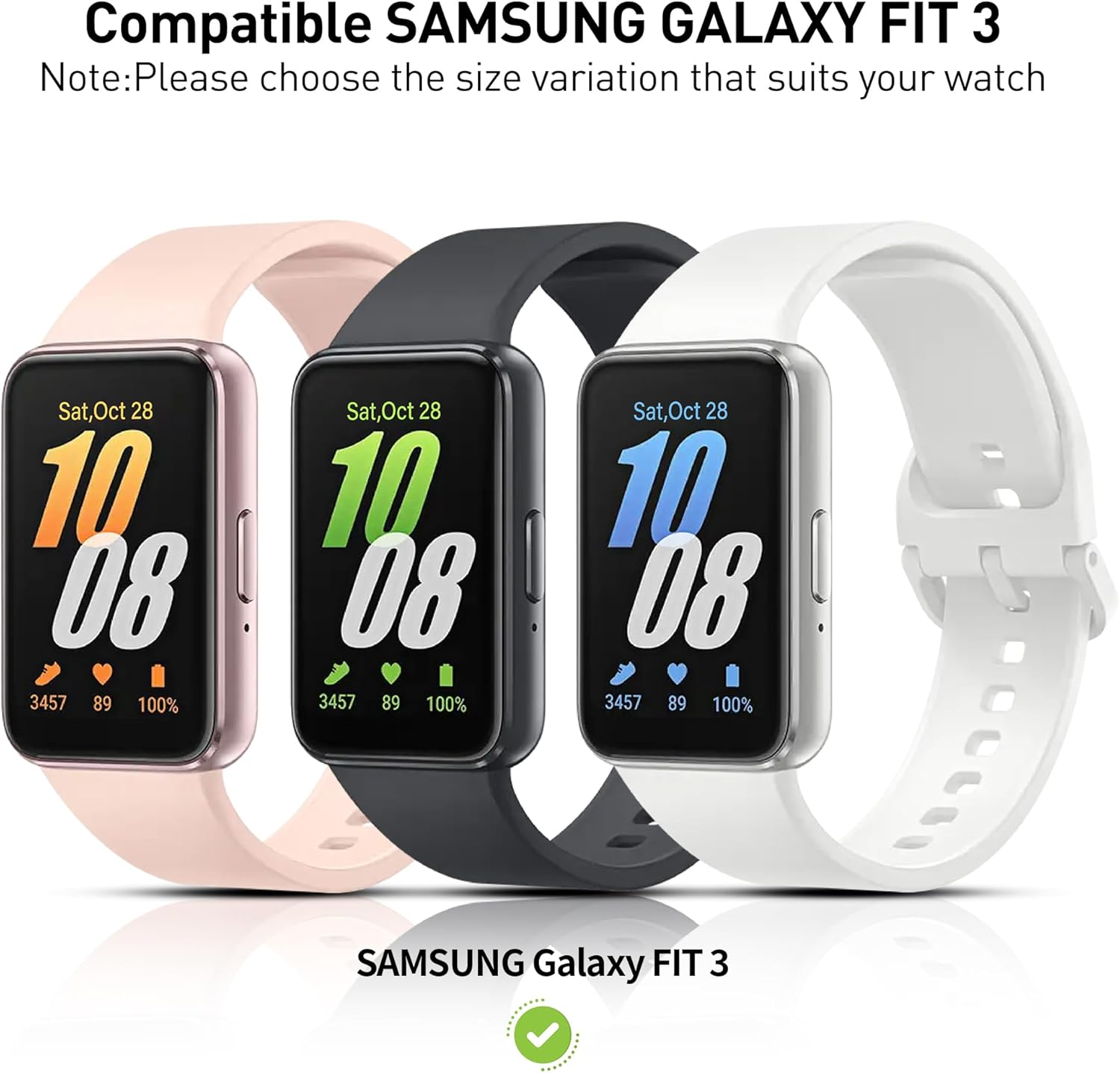 Suoman 2-Pack for Samsung Galaxy Fit3 Screen Protector Case, All-Round Hard PC Anti-Scratch Tempered Glass Cover-Black+Black image number 2