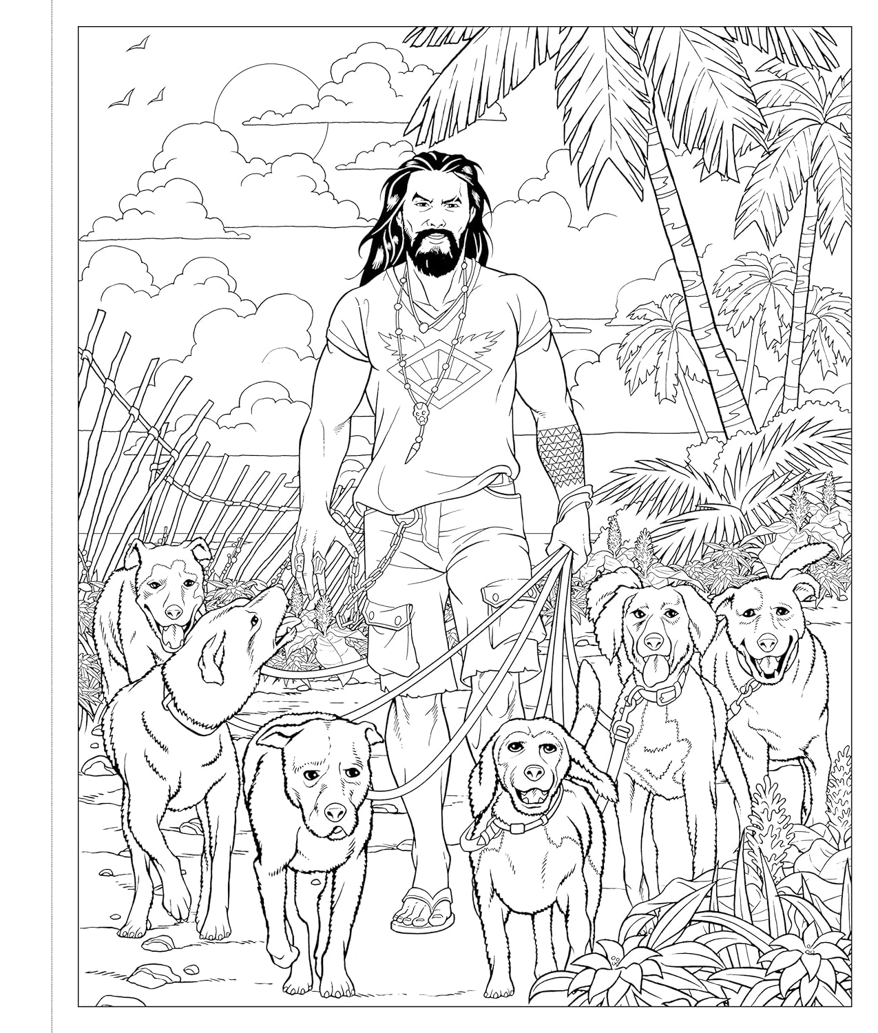 Crush and Color: Jason Momoa: a Coloring Book of Fantasies with an Epic Dreamboat image number 4