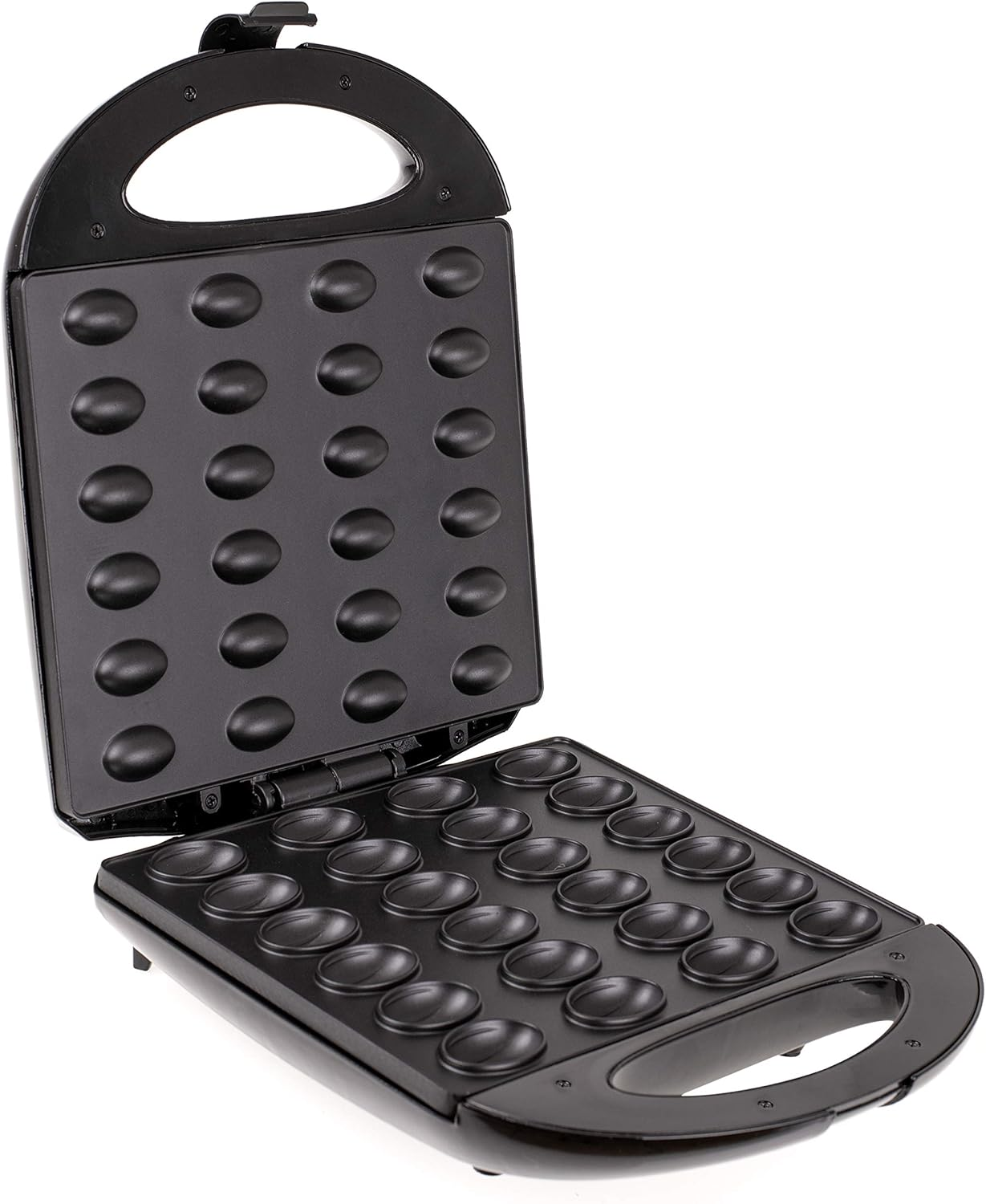 Mesko MS3041 Waffle Iron, Nut Baker for 24 Nut Halves, XL, 1600 W, Non-Stick Coating, Witch Hazel,Nut Maker, Oreschniza, Baker, Nut Waffle Iron for Oreschki, Black