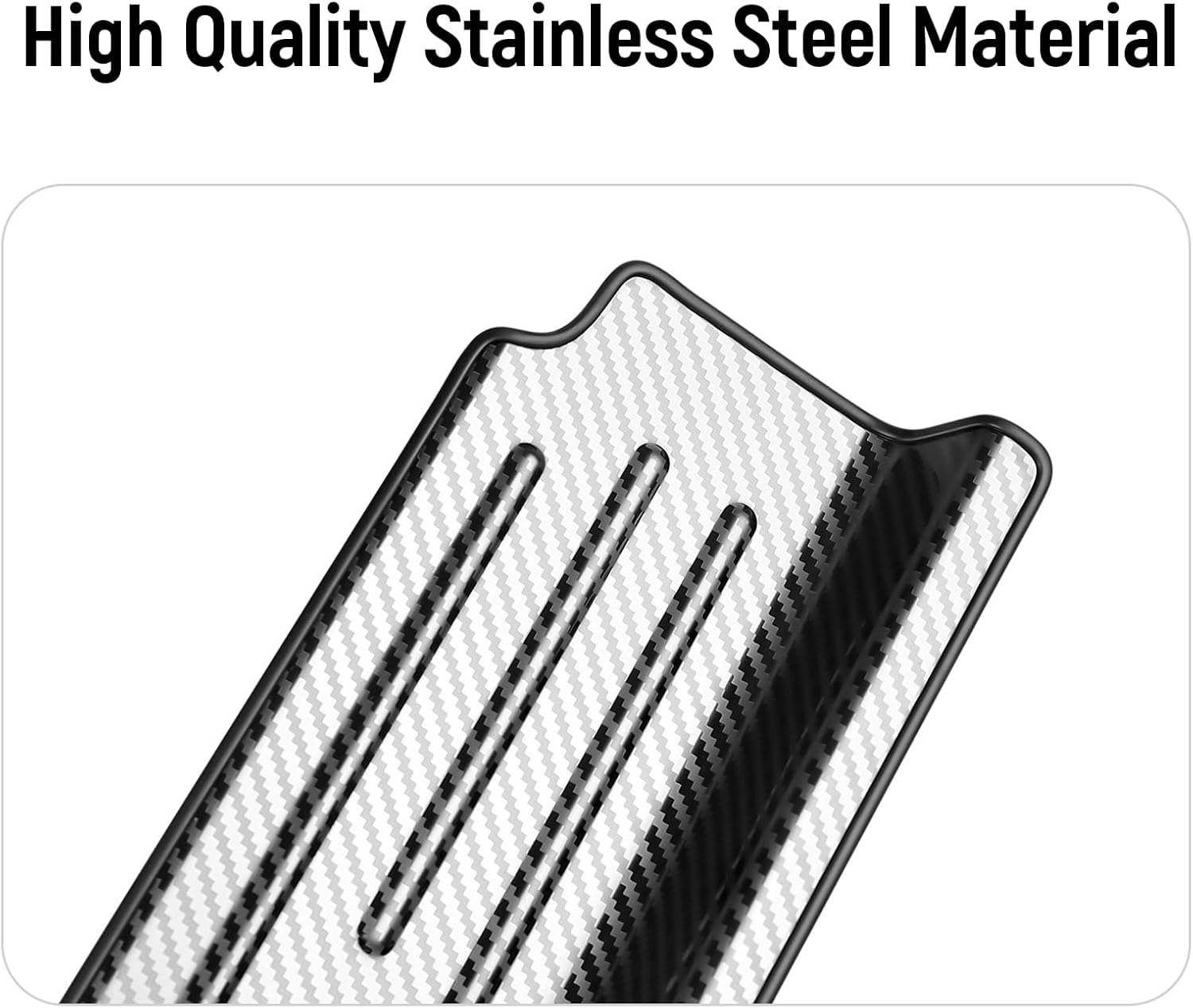 Bercicci 2PCS Door Sill Protector for Jeep Wrangler JL JLU 2018-2025 & Gladiator JT 2020-2025 Accessories Stainless Steel 2-Door Car Pedal Kick Protection (Carbon Fiber) image number 5