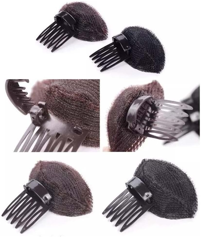 2PCS DIY Invisible Hair Volume Increase Fluffy Puff Sponge Pad Clip Comb Girls image number 5