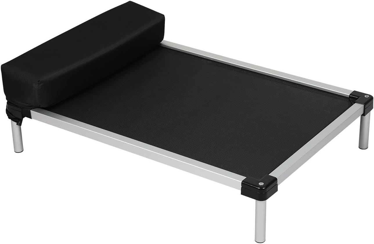 Pawz Elevated Dog Beds,Raised Pet Trampoline with Aluminum Frame,Chew Proof,No-Slip Feet,Durable Supportive Teslin Mesh/Oxford Cloth,Breathable,Indoor and Outdoor Use, Pillow Support image number 2