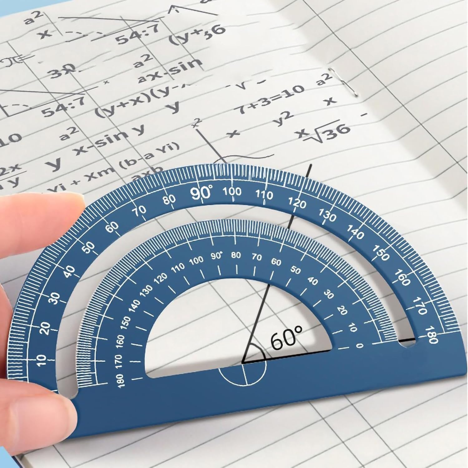 WADY 4 Pcs Metal Ruler, Triangular Scale Ruler Set, Metal Protractor, Aluminum Ruler, School Office Supplies, Precision Kit and Clear Markings,Long-Lasting Durability,For Most Your Measurement Needs image number 3
