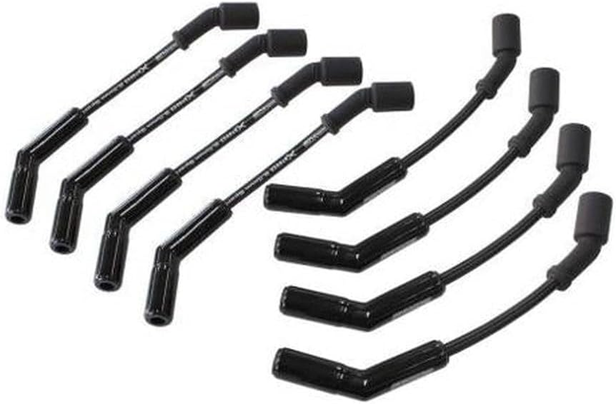 Aeroflow Xpro Ignition Lead Set 8" Black 135 Degree Ceramic Boots Fits GM LS1 AF4038-32813C