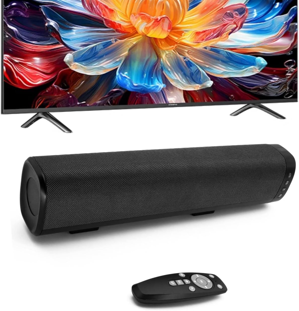 TV Sound Bar,Mini Soundbar, Bluetooth 5.0 Bar Speaker 50W 16'' Compact TV Speaker with Built-In Dsp,With Arc/Optical/Aux Connection,3 Equalization Modes,Home Theater 3D Surround Sound image number 3