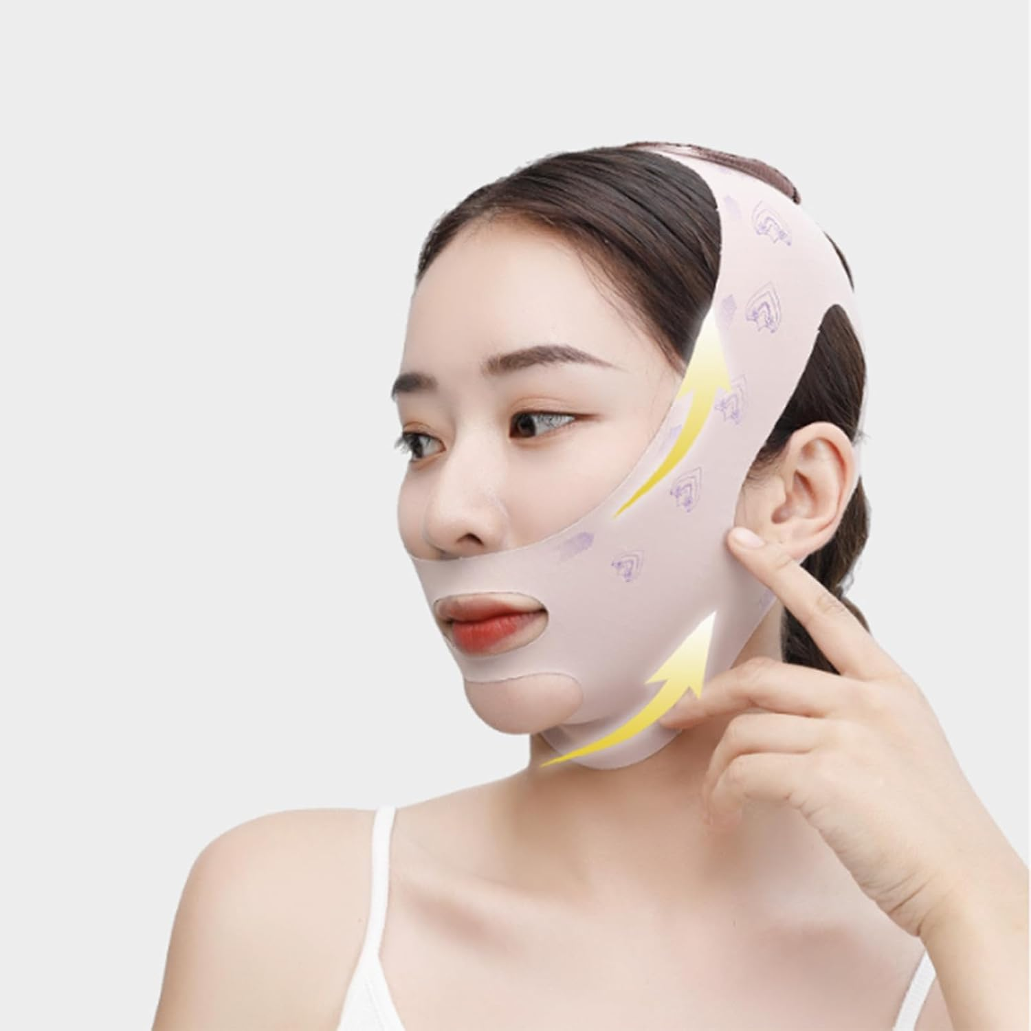 CTOUUGRS Chin Strap for Sleeping, V Line Chin Face Lifting Mask, Double Chin Reducer Eliminator for Women, Jawline Mask with Breathable Comfortable Design, Face Wrap for Overnight Skincare, Facial Slimming Device for Chin and Neck image number 2