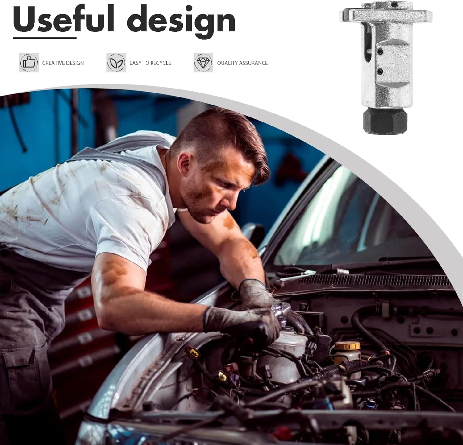 KONTONTY Suspension Strut Removal Tool Strut Spreader Nut Socket Versatile for Automotive Repairs image number 2