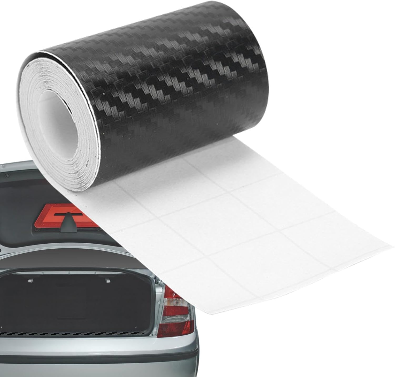 Carbon Fiber for Car | Stickers for Car Wrap Film Tape,Self-Adhesive Sticker Sheet Cross Fabric, Protection image number 3