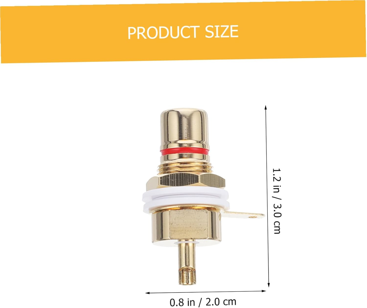 Bestonzon 2Pcs Pure Copper Female Socket Adapters Stepped Design Chassis Panel Mount Connectors for Stable Hi-Fi Audio Transmission and Secure Home Theater Installation image number 3