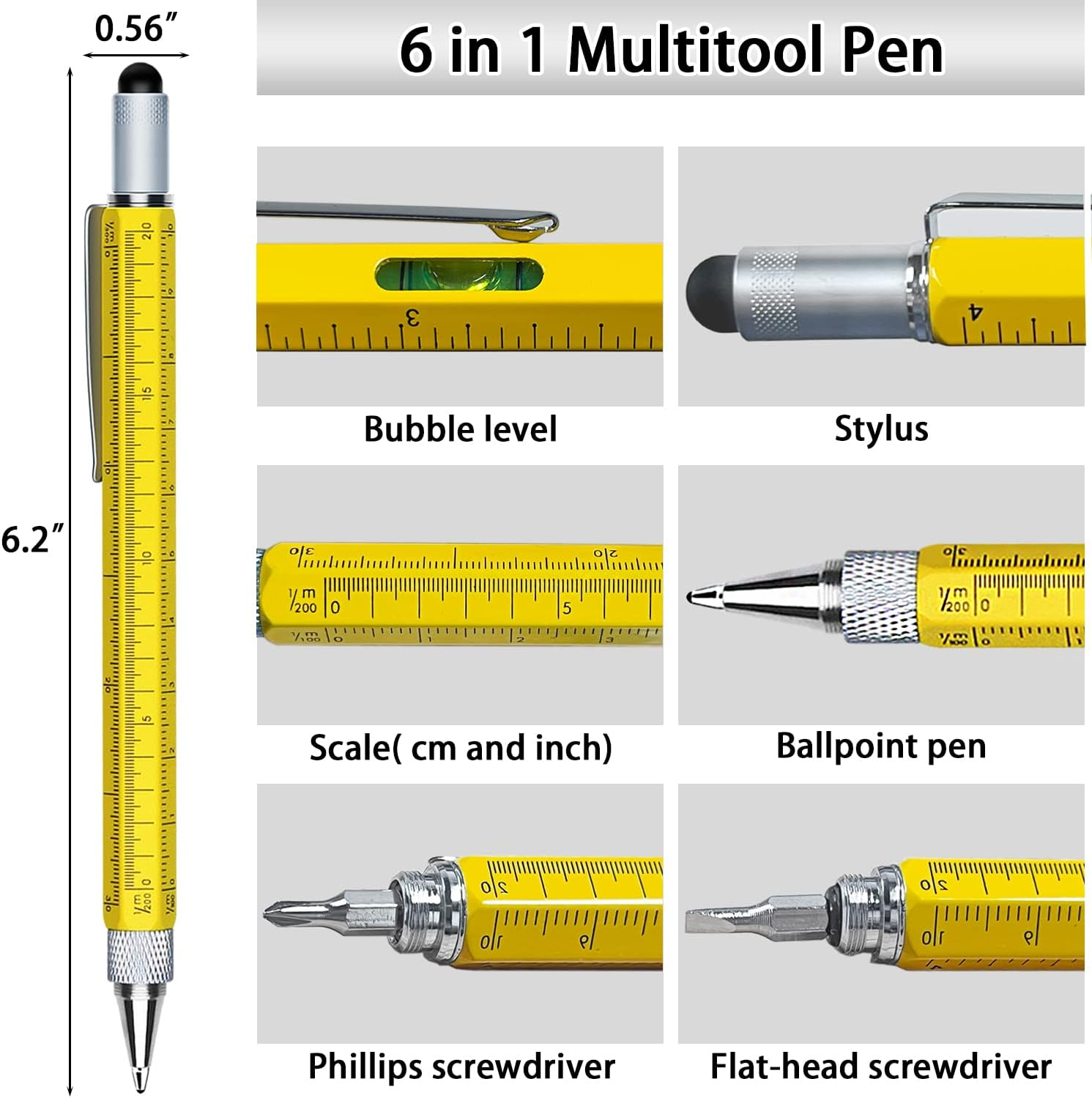 Jishi Father Day Gift from Daughter Son and Wife 2 Piece Pen Set Multitool Father'S Day Gifts for Men Grandpa Husband Boyfriend Ideas image number 2