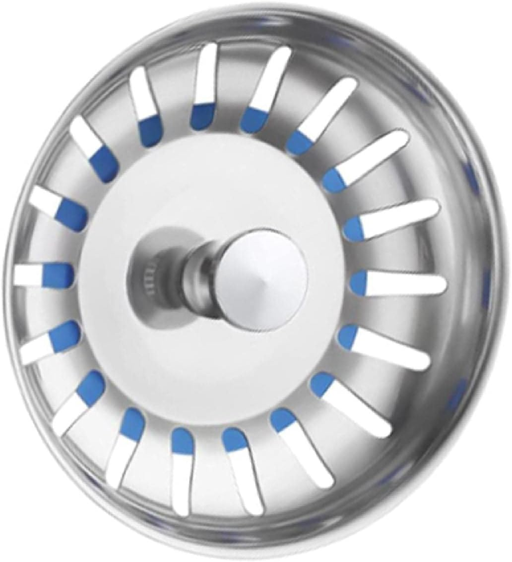 Sink Strainer Plug Kitchen Waste Stopper, 304 Stainless Steel Sink Plug Basket for Kitchen Bathroom Sink Diameter 80Mm-2Pcs image number 1