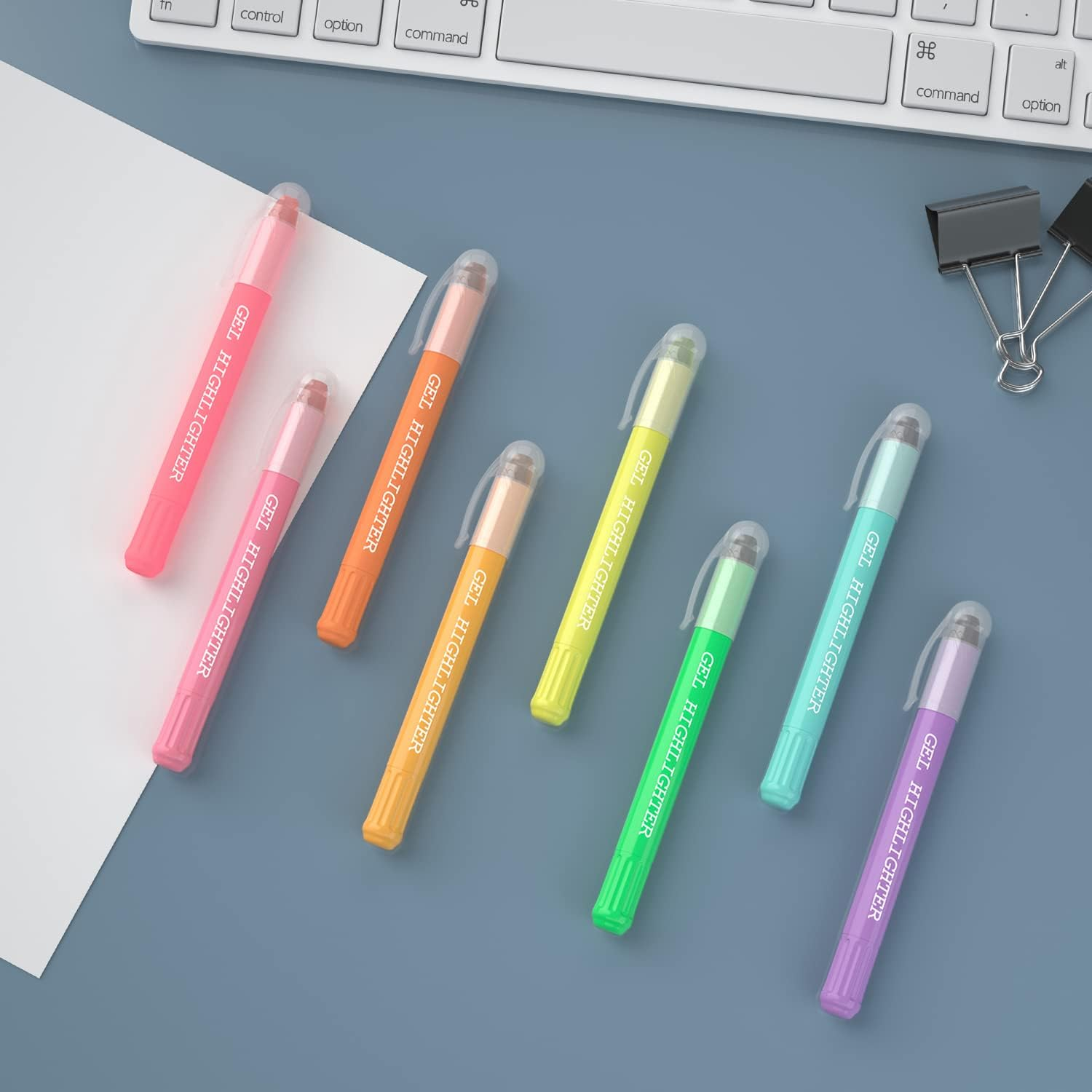 Feela Bible Highlighters, 8 Assorted Colours Gel Highlighters, No Bleed Dry Highlighter Marker Pens Study Kit, Great for Journaling, Highlighting and Studying image number 1