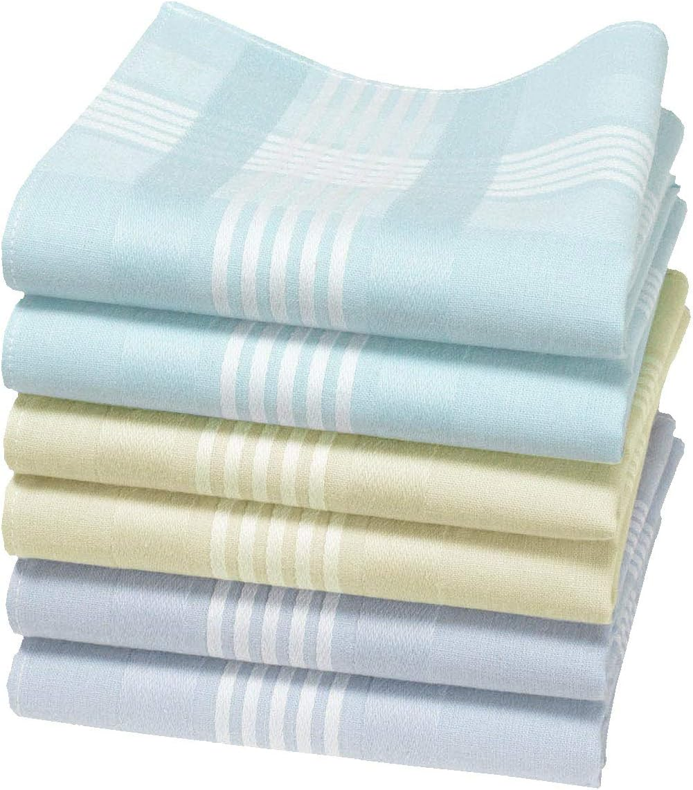 Organic Cotton Handkerchiefs - Pack of 6-100% Cotton GOTS Certified