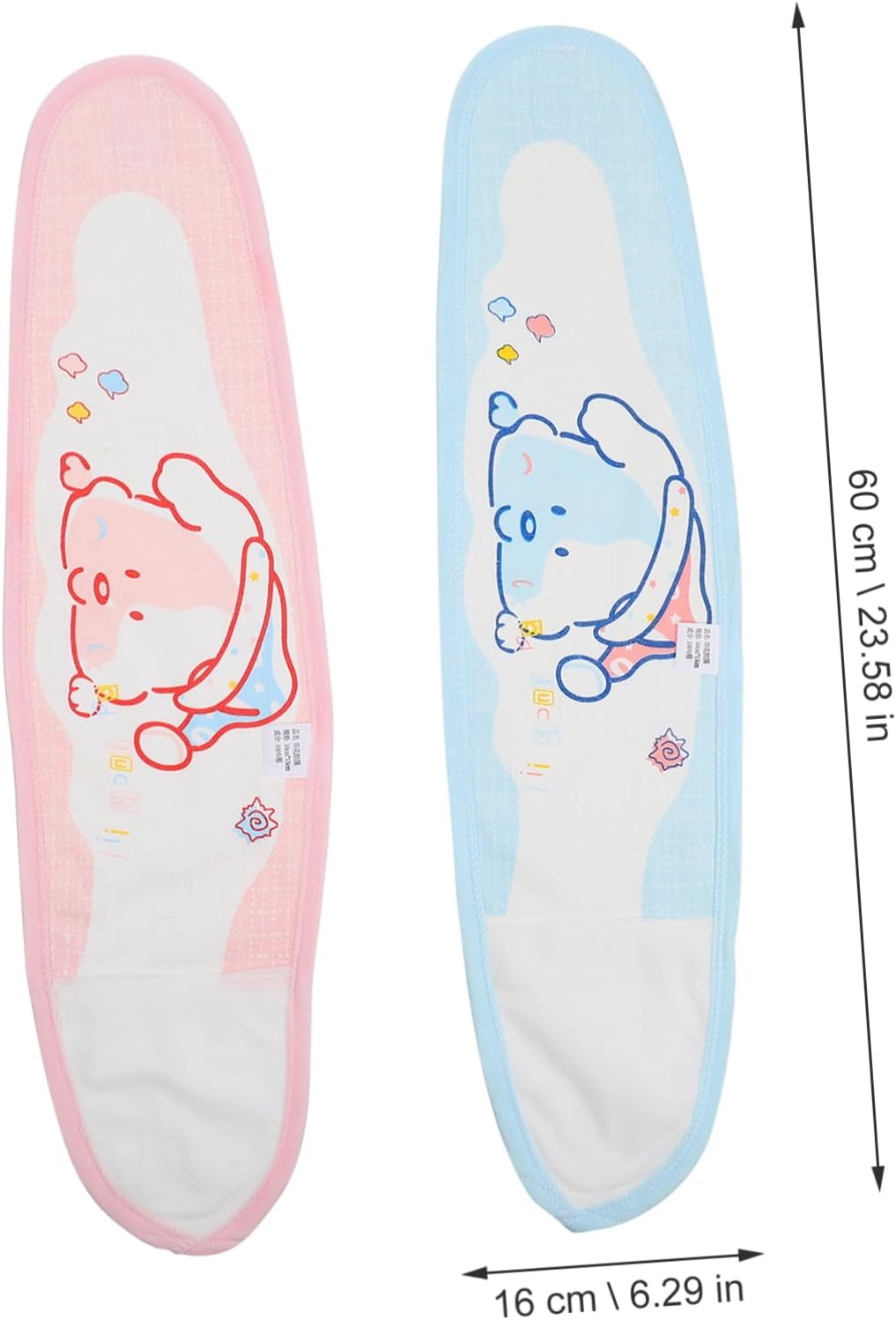 2Pcs Pregnancy Belly Band Cartoon Patterns Elastic Cotton Bellyband for Newborns