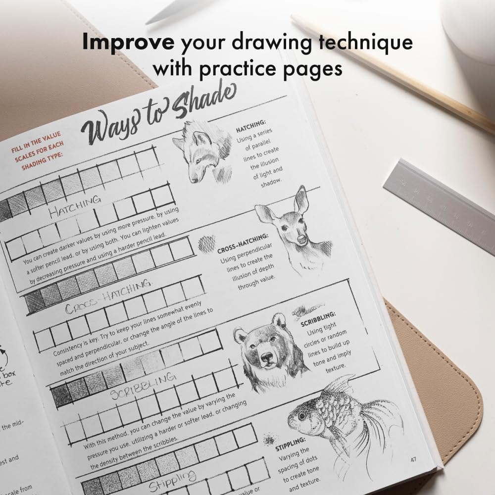The Artist'S Drawing Book: Learn How to Draw, Sketch, Shade, and More with Easy Lessons and Practice Pages
