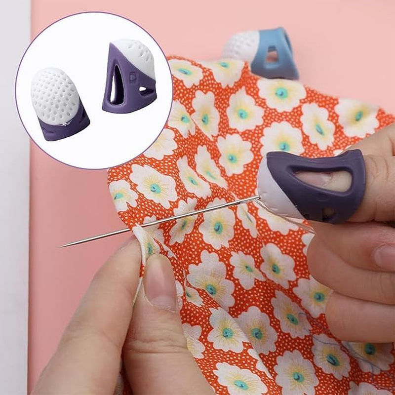 10Pcs Silicone Finger Thimbles,Soft Silicone Sewing Thimbles,Silicone Finger Thimble Sewing Thimble,Silicone Thimble Finger Tips Sewing Thimble,Sewing Thimble Silicone Sewing Thimble Finger Protector image number 1