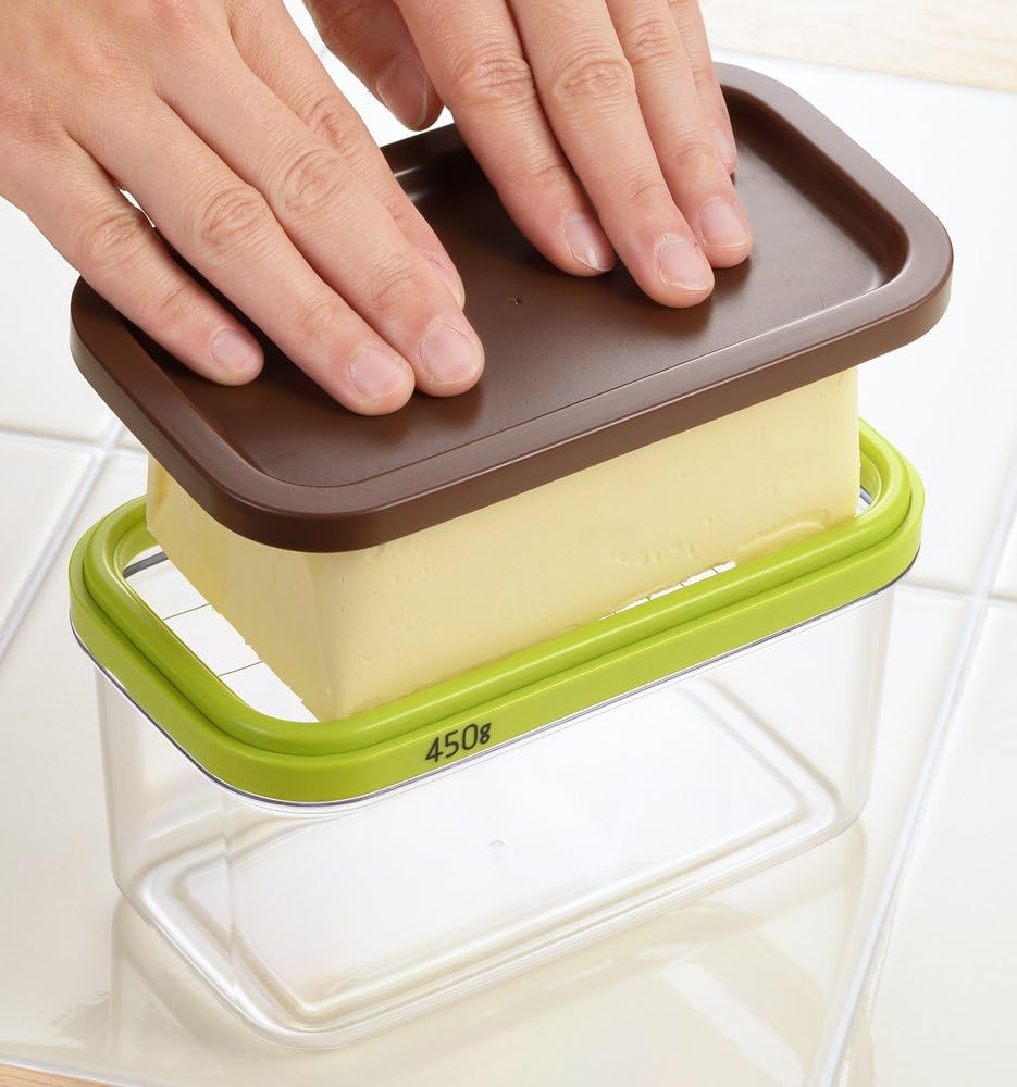 Yoshikawa Butter Case, 7.9 Oz (200/450 G) Butter Cutter, Made in Japan, 7.1 Oz (200 G) Cuts to Approx. 0.2 Oz (5 G), 10 G (450 G), Cut and Store as It Is Home Bakery Club SJ2088 image number 5