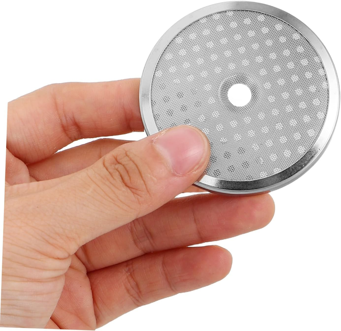 OKUMEYR 2Pcs Stainless Steel Coffee Filter Mesh Plate Reusable Espresso Puck Screen with Double Water Diffusion for Portafilter Basket Home and Office Use image number 2
