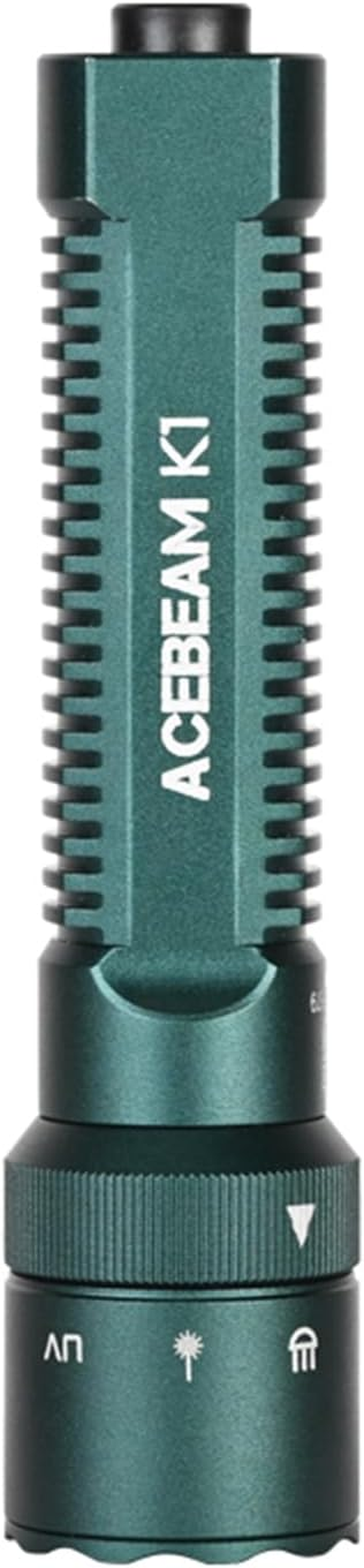 ACEBEAM K1 EDC AA Rechargeable Torch with Green Beam, UV and White LED Combined, Ultra Powerful 1000 Lumens LED Torch, Compact Triple Light Source Flashlight image number 1
