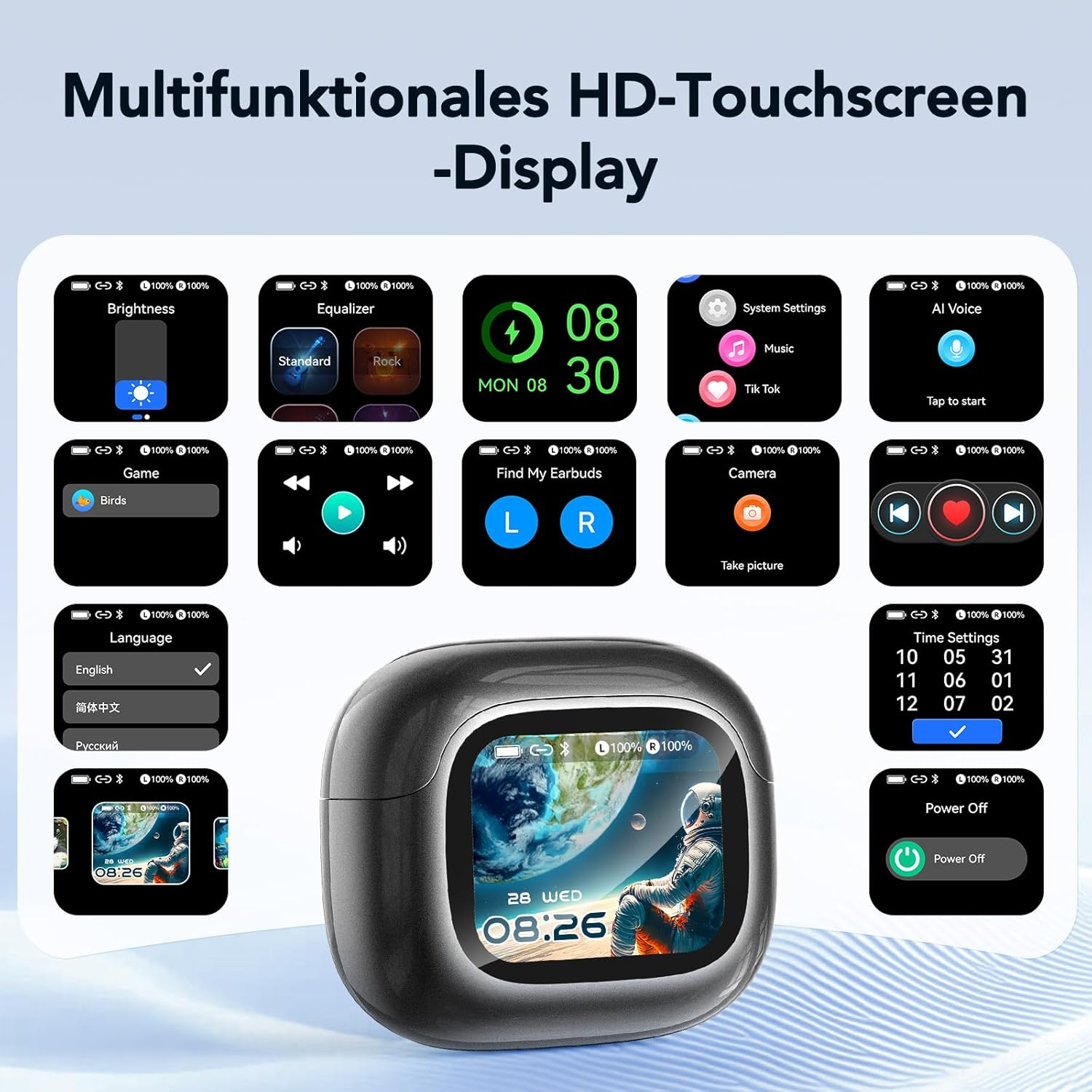 Ki Translator Headphones, 3-In-1 Translation Headphones 134 Languages with App, 7 Translation Modes Real Time Translator Earphones, Open Design, Bluetooth 6.0 Wireless Headphones for Learning/Travel