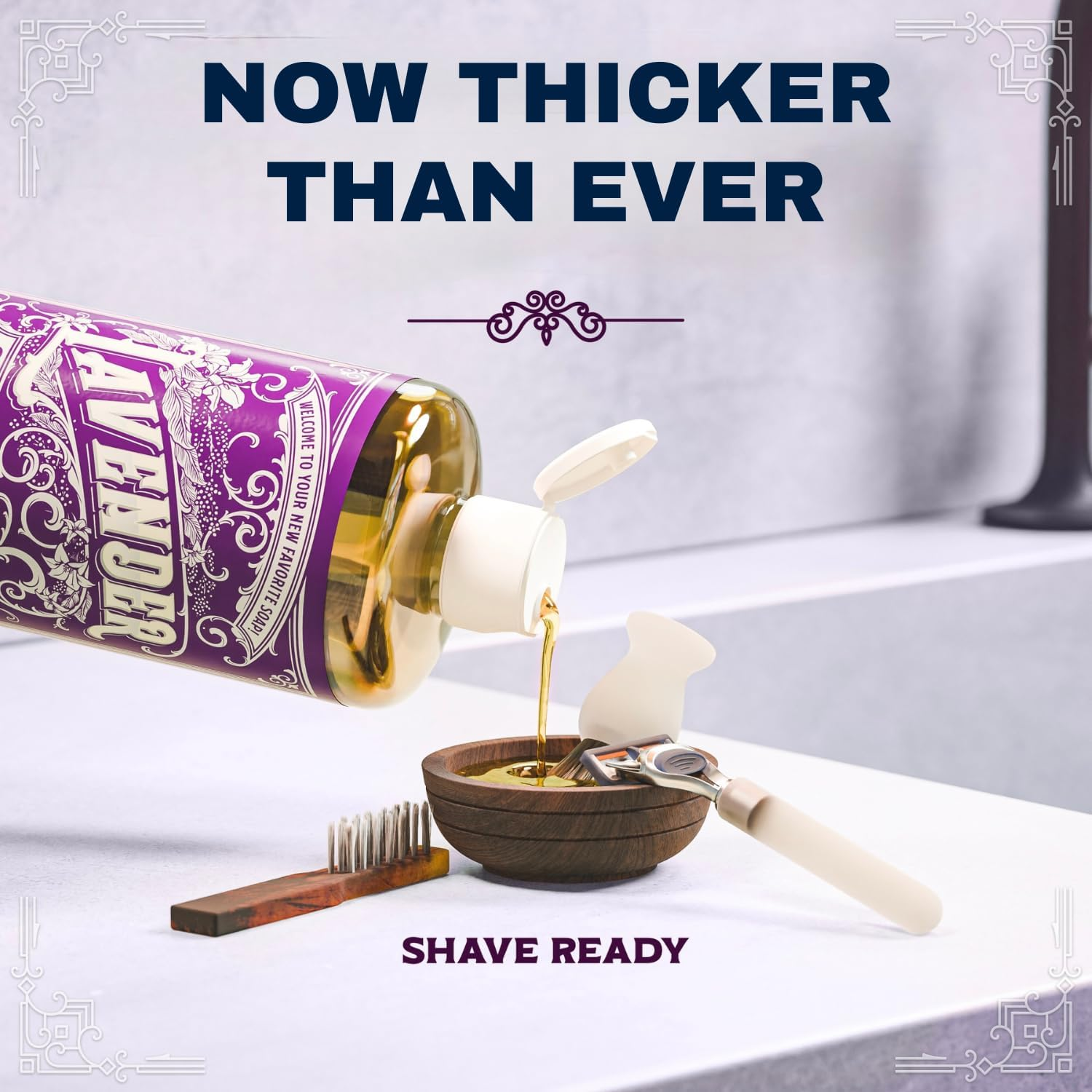 Carolina Lavender Castile Soap Liquid &ndash; 946 Ml - Skin-Softening Olive Oil Soap Organic Body Wash &ndash; Pure Castile Soap Lavender Liquid Soap &ndash; Vegan Castille Soap Liquid (Lavender, 32 Ounces) image number 3