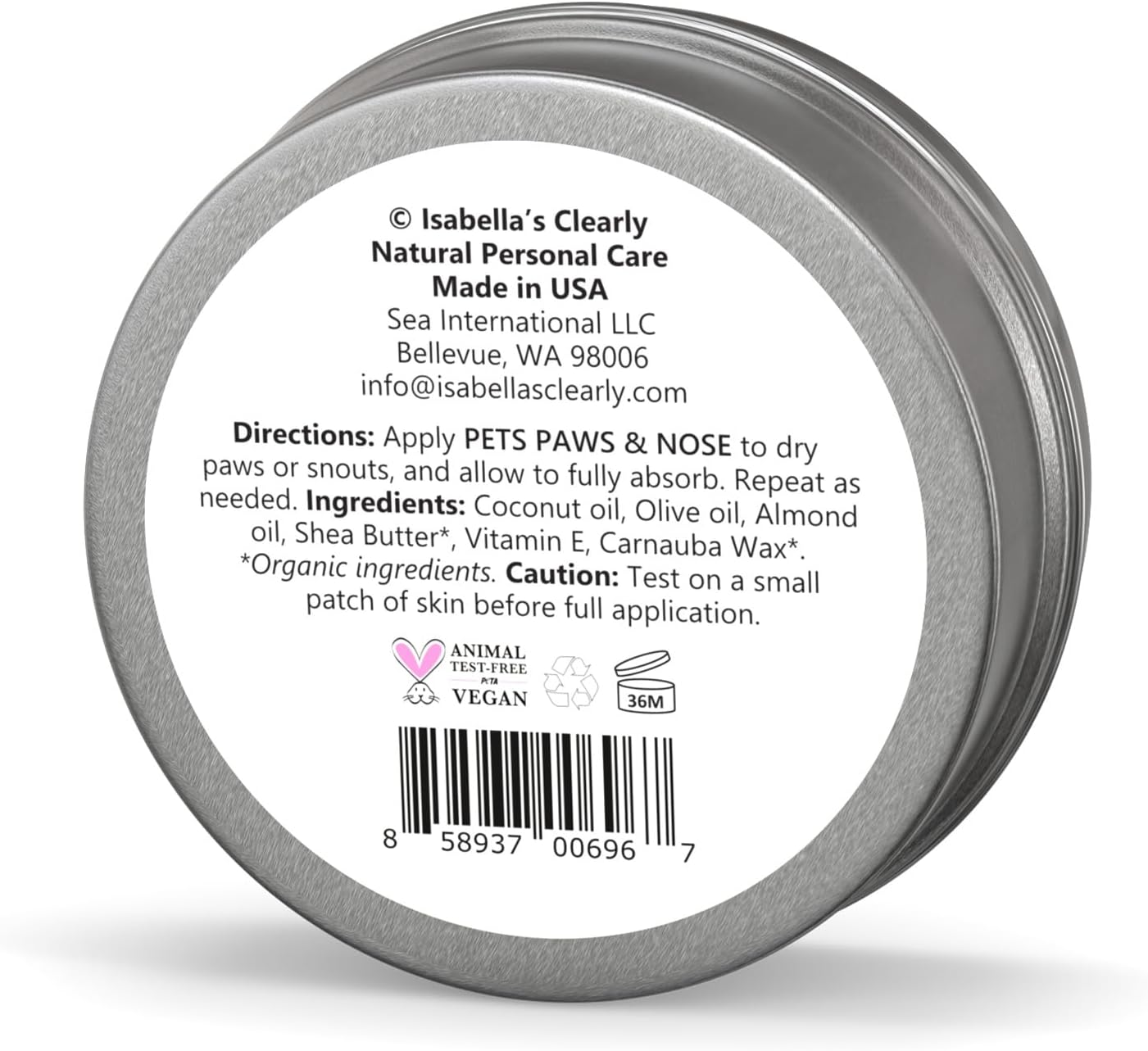 PAWS & NOSE Soothing Balm for Dogs, Cats, Horses | Moisturize & Protect Dry Irritated Itchy Paws, Cracked Snouts, Hooves | Natural Lick Safe Moisturizer with Coconut, Aloe, Shea Butter | USA image number 2