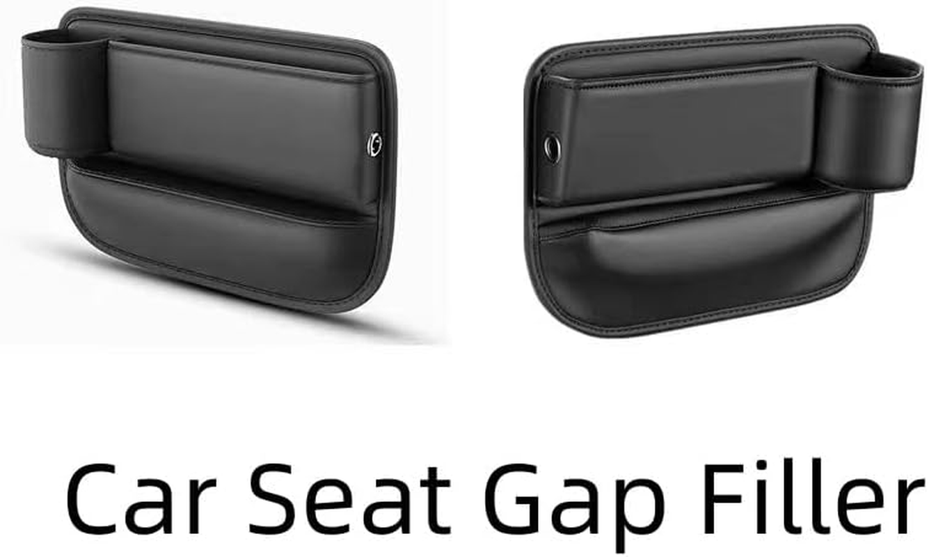 2 Pack Car Seat Gap Filler, Storage Box, and Bag (Black 2) image number 4