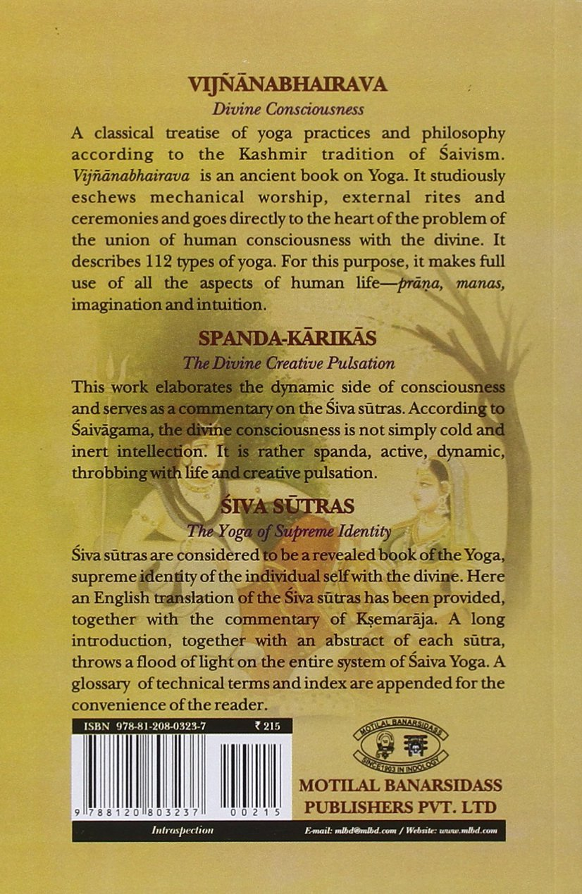 Pratyabhijnahrdayam: the Secret of Self-Recognition