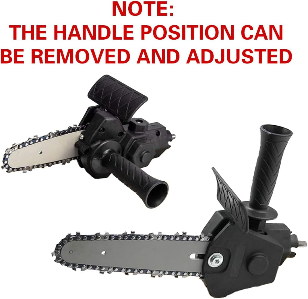 AIMALL 4/6 Inch Electric Drill to Chain Saw Converter, Handheld Mini Logging Saw Conversion Head, Adjustable Handle, for Garden & Household Use image number 2