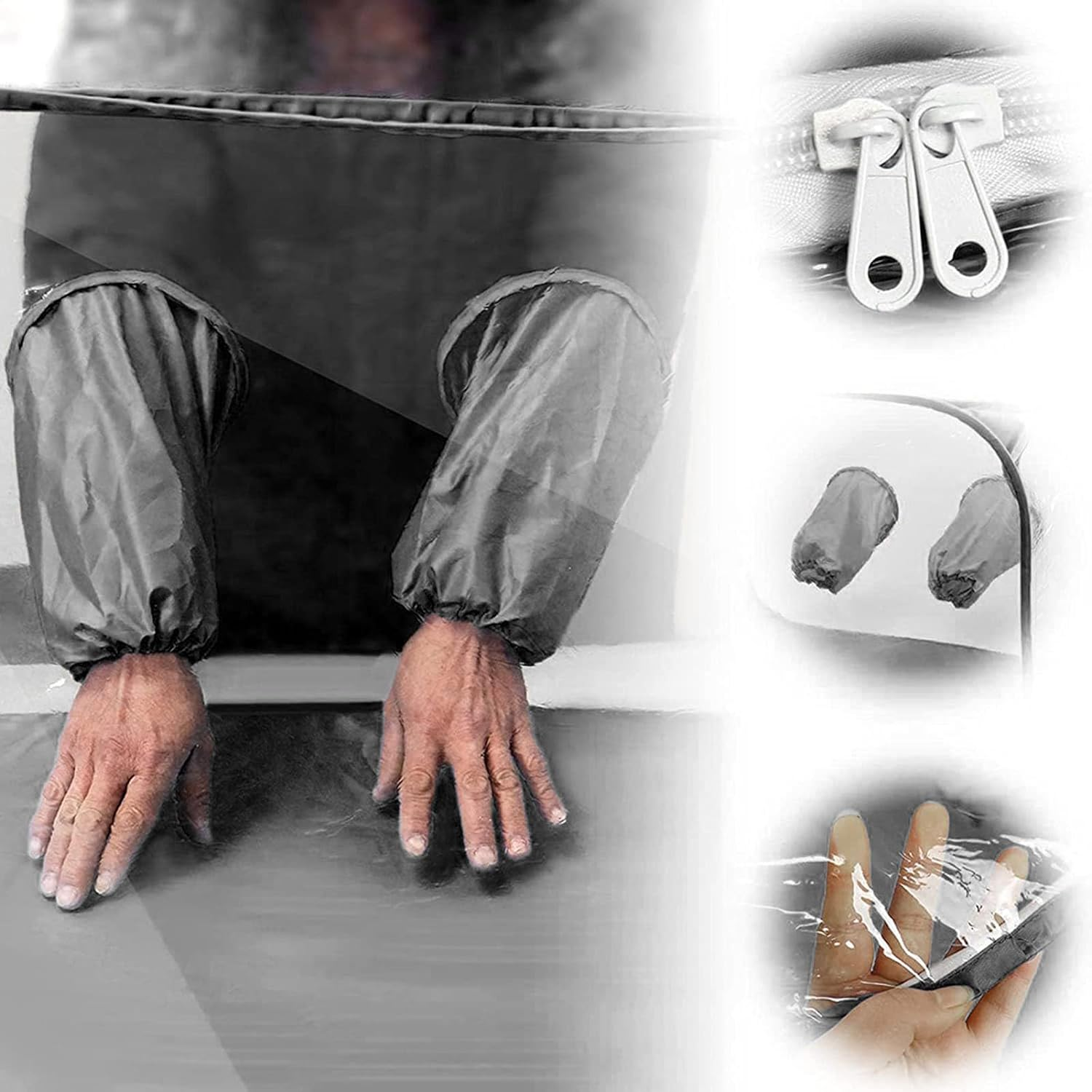 Portable PVC Mushroom Growing Still Air Box with 2 Air Vents, Zipper Design for Fresh Air Exchange image number 5