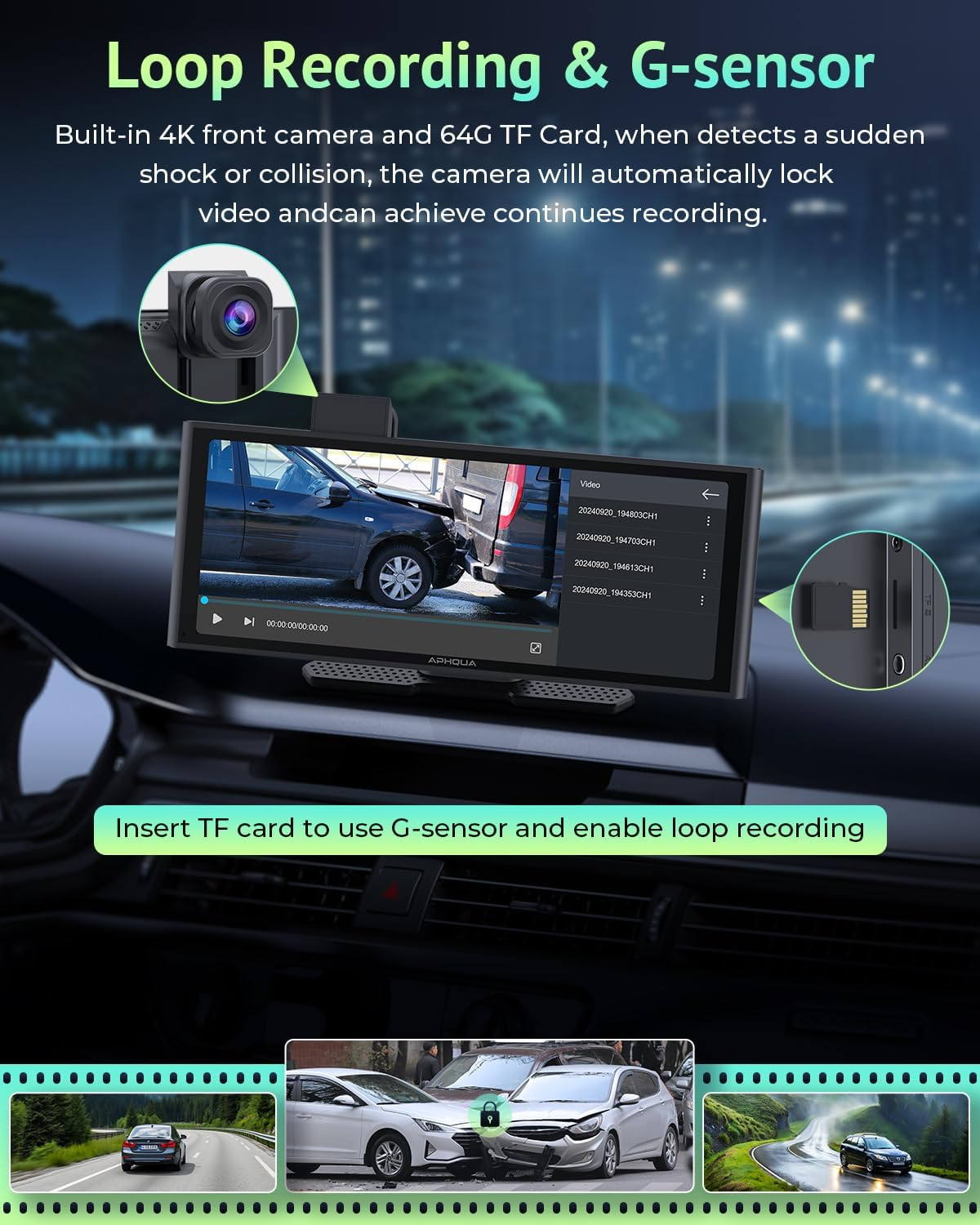 Portable Apple Carplay Screen for Car, 9.26" Wireless Apple Carplay & Android Auto,4K Dash Cam,1080P Backup Camera Dvr,Car Audio Receivers GPS Navigation Mirror Link, Bluetooth,Fm, Siri image number 4