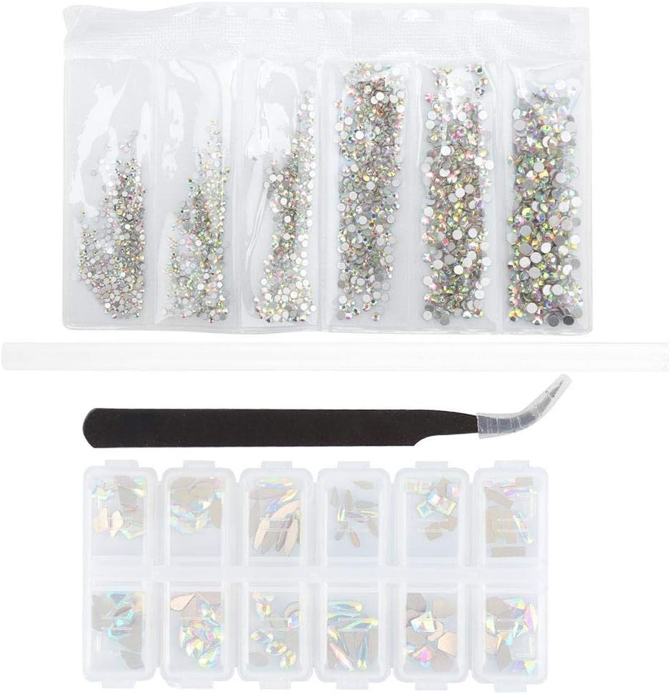 Comfortable Touch Simple and Practical Nail Decoration, Exquisite and Beautiful Nail Art Rhinestone, Beauty Salon Salon Shop Manicure Store for Home(4-Piece Set) image number 1