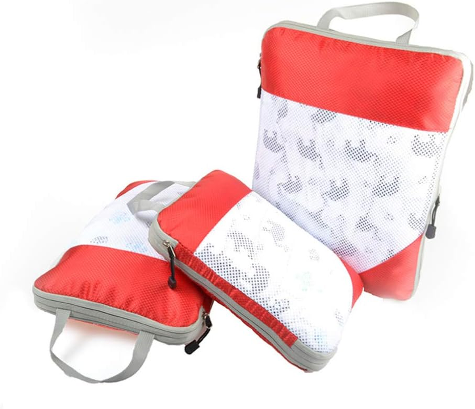 3Pcs Nylon Bag Clothes Storage Clothing Storage Bags Waterproof Storage Bag Waterproof Suit Comforter Storage Bag Waterproof Storage Tote Travel Water Proof Organizer Red image number 3