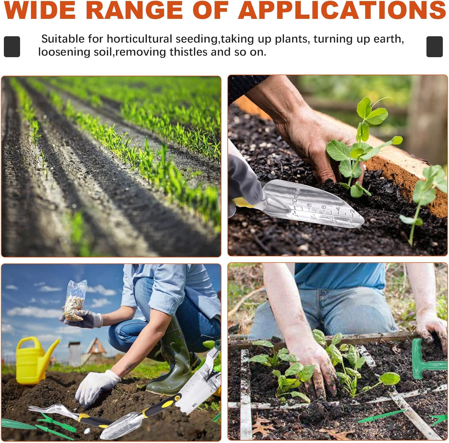 Tanstic 8Pcs Bulb Planter Set Includes Bulb Planter with Depth Markers, Garden Transplant Trowel, Transplanter Seeds Dispenser Set and Gardening Gloves for Tulips, Daffodils, Dahlias image number 4