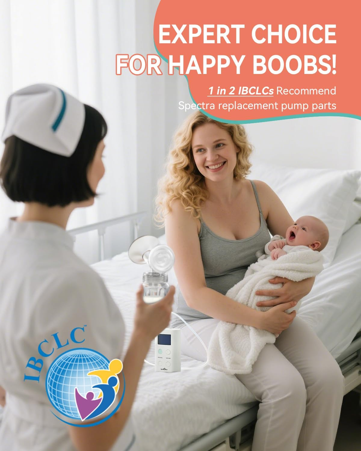 Spectra Replacement Pump Parts, Replace Backflow Protector and Duckbill Valves, Tubes and Membrane for Spectra S1 S2 9 Plus image number 1