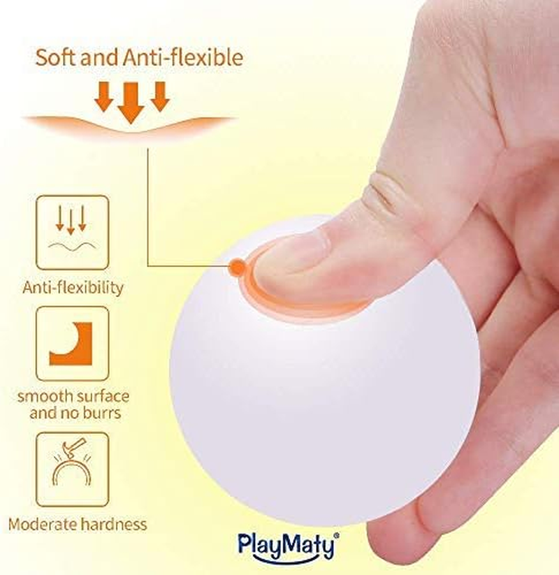 Playmaty 70 Pieces Colorful Pit Balls Phthalate Free BPA Free Plastic Ocean Balls Crush Proof Stress Balls for Kids Playhouse Pool Ball Pit Accessories 2.36Inches (70 Balls-Light Blue) image number 4