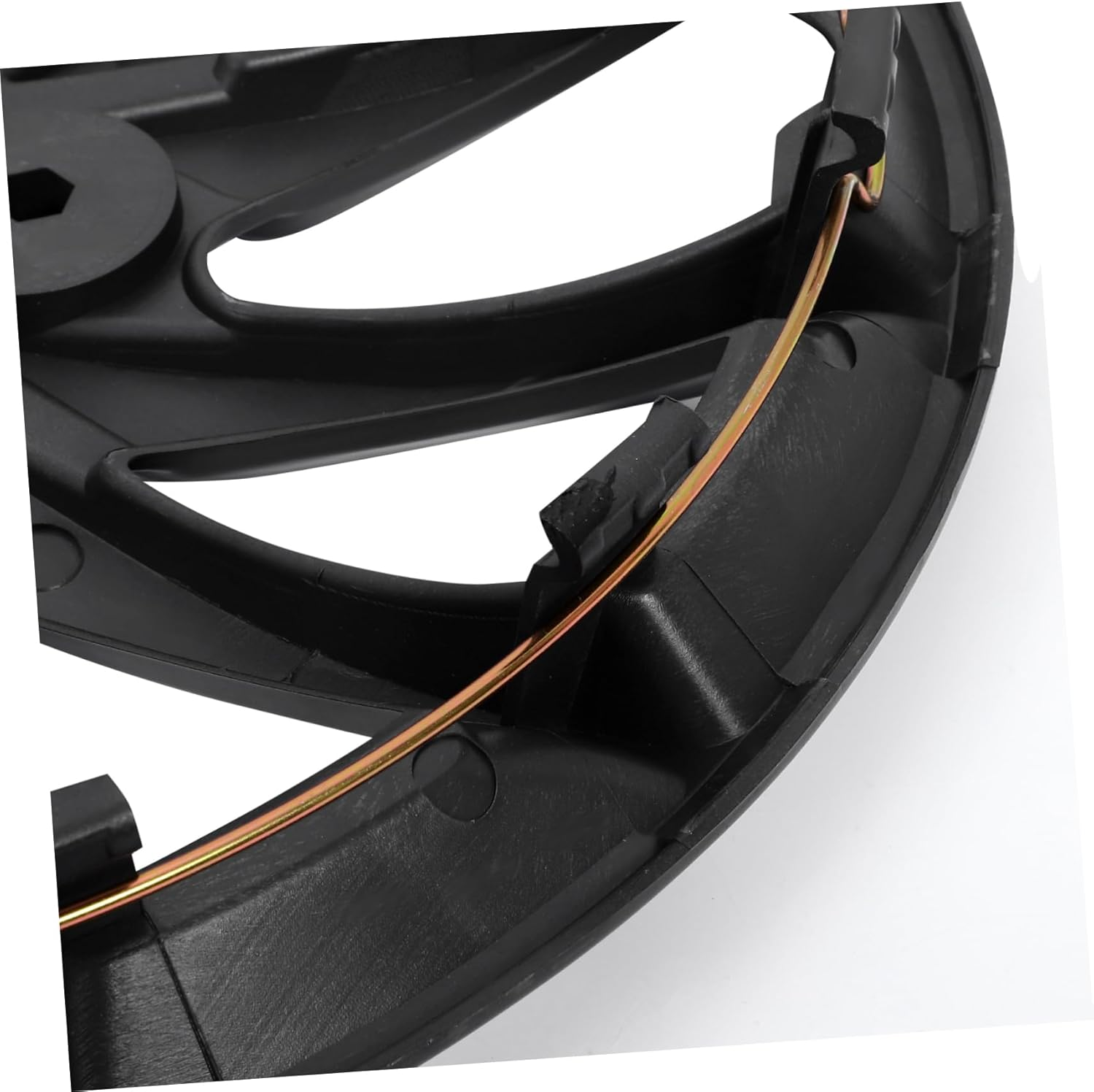 14 Inch Black Wheel Decorative Cover Hubcap Replacement for Car Steel Rims Protective Hub Centre Caps Easy to Clean Auto Accessory image number 5