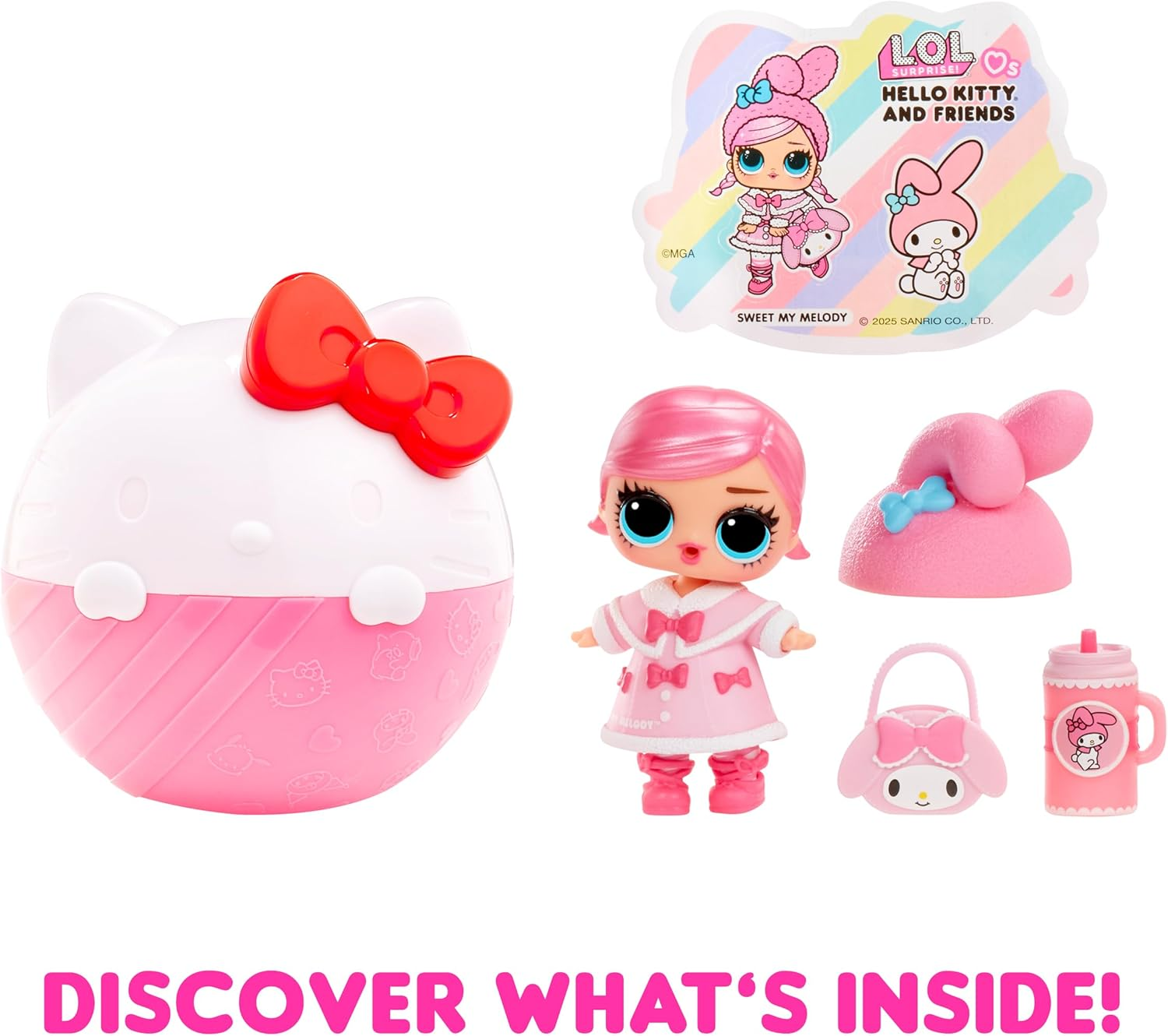L.O.L. Surprise! Loves Hello Kitty and Friends - 1 Doll with 7 Surprises, Random Assortment, 8 Limited Edition Tots to Collect, Ideal Present for Kids Ages 4+ image number 2