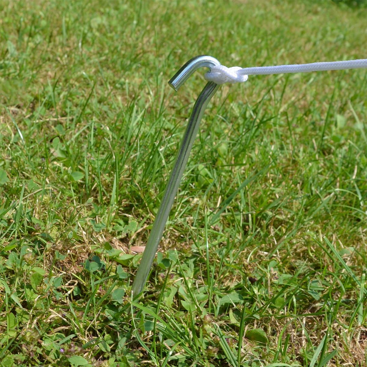 AMANKA Indestructible 5 Triangular Tent Pegs XL Pegs 230 X 6 Mm Ground Anchor Camping Tent Nails Robust Galvanised - Pack Of 10 V-Profile image number 3