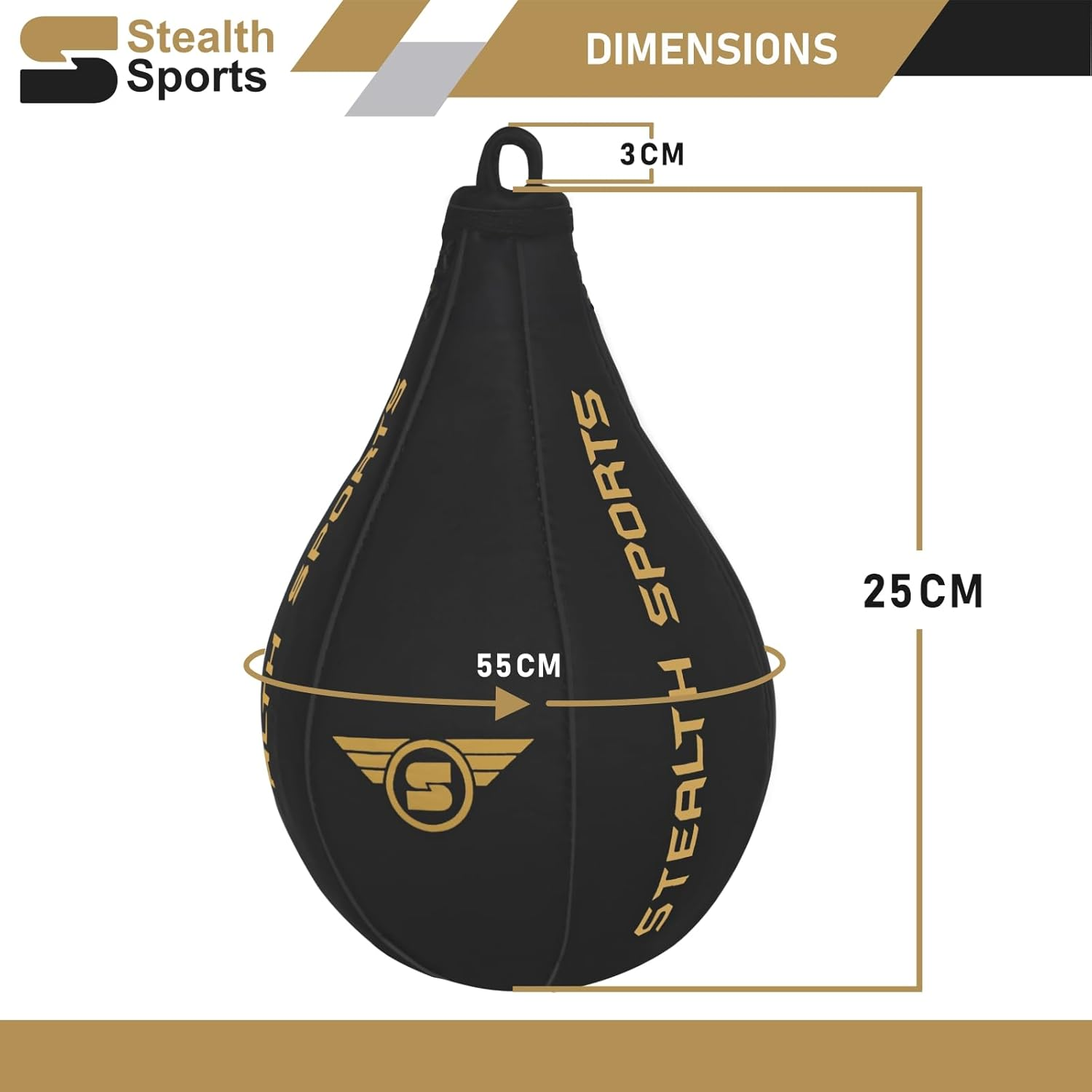 Speed Ball Boxing &ndash; MMA Speed Bag & Hanging Swivel Kit for Boxing Training &ndash; Punching Bag for Muay Thai, Kickboxing, Martial Arts, Reflex and Speed Training Striking Bag image number 4