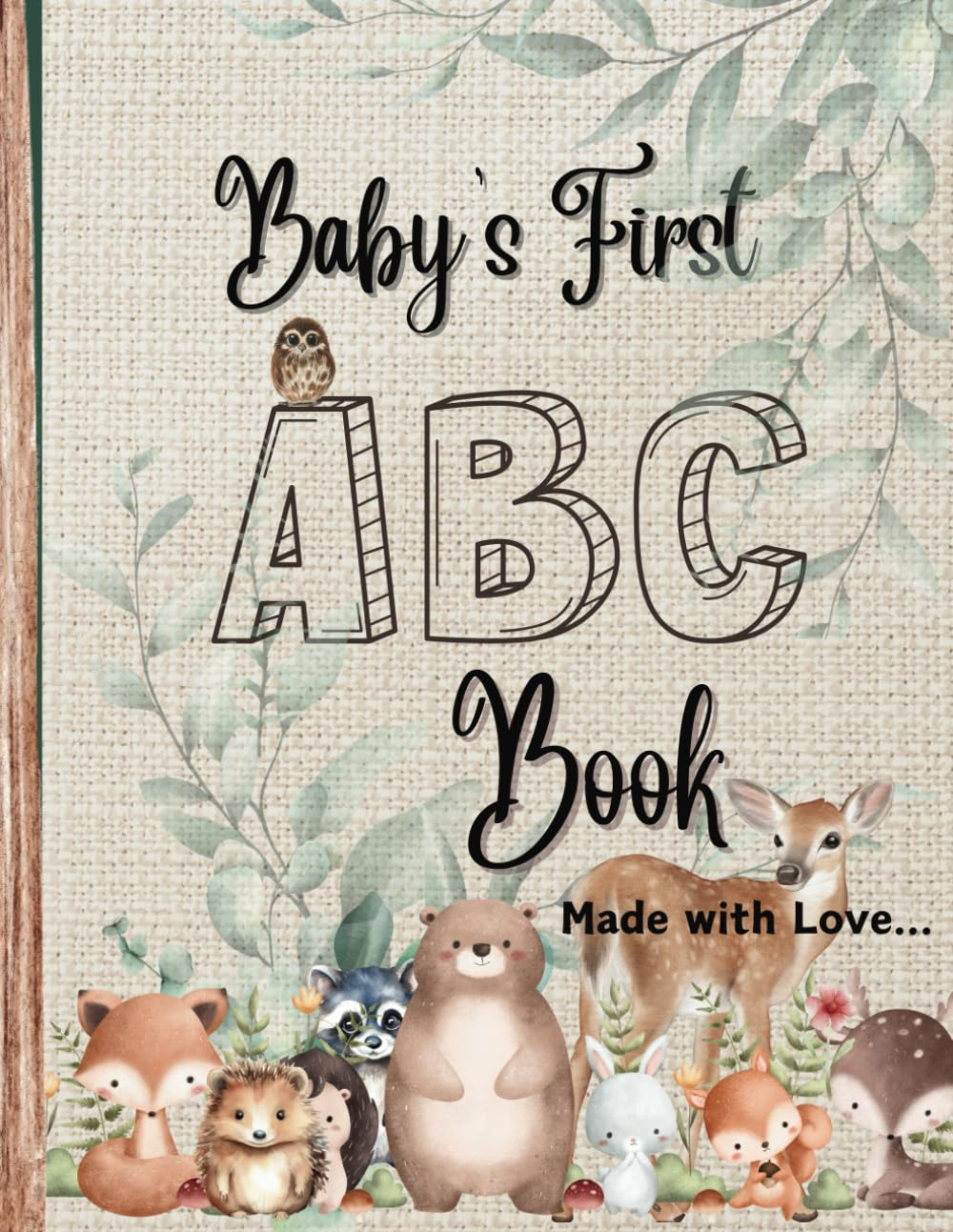 Baby&rsquo;S First ABC Book: Coloring Page Guestbook for Baby Shower in Woodland, Forest & Animal Theme