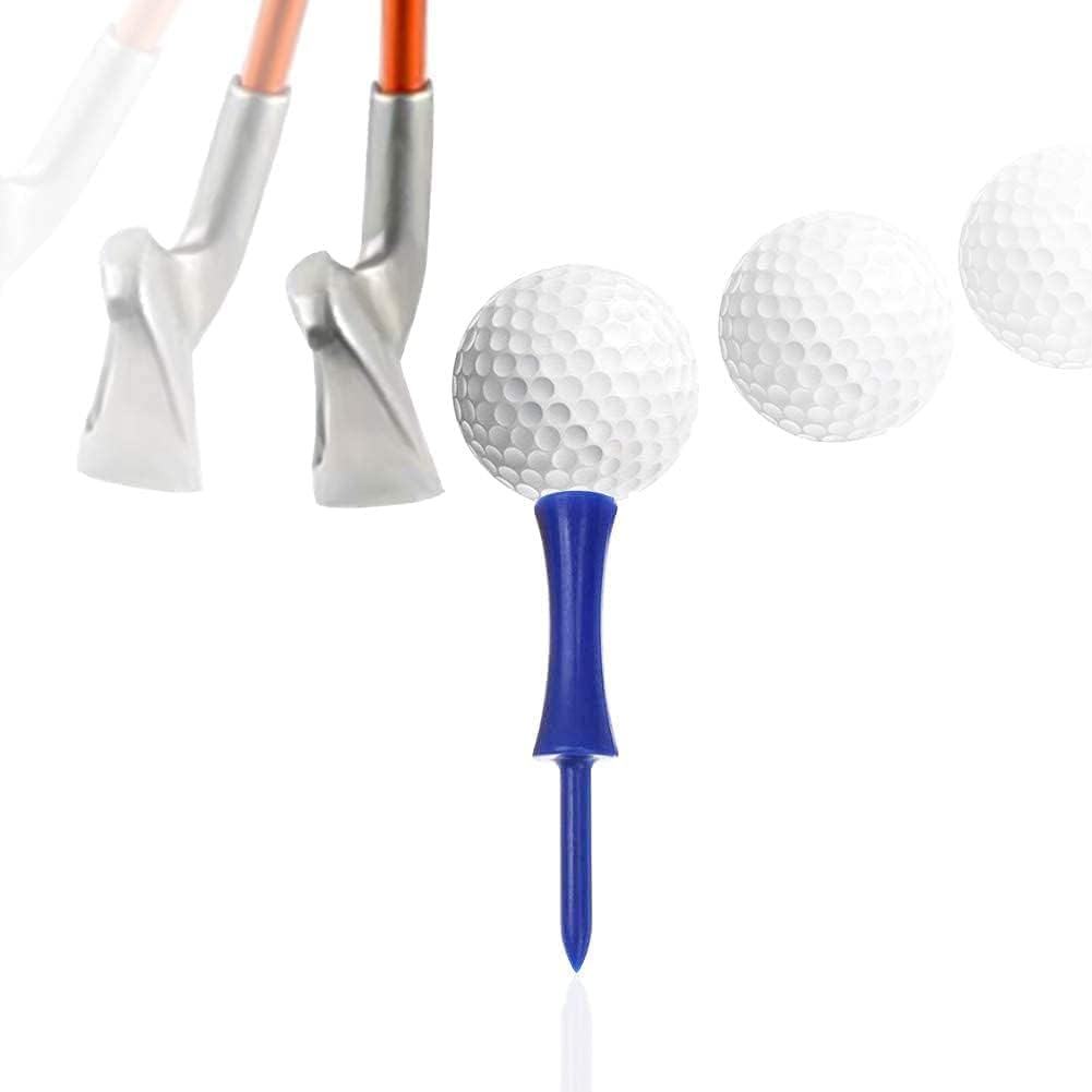 80 Pieces Golf Tee, Double Layer 4 Sizes Golf Ladder Three Way Plastic Golf Tee Kit Golf Castle Suitable for Indoor Outdoor Family Golf Training in a Variety of Colors image number 3